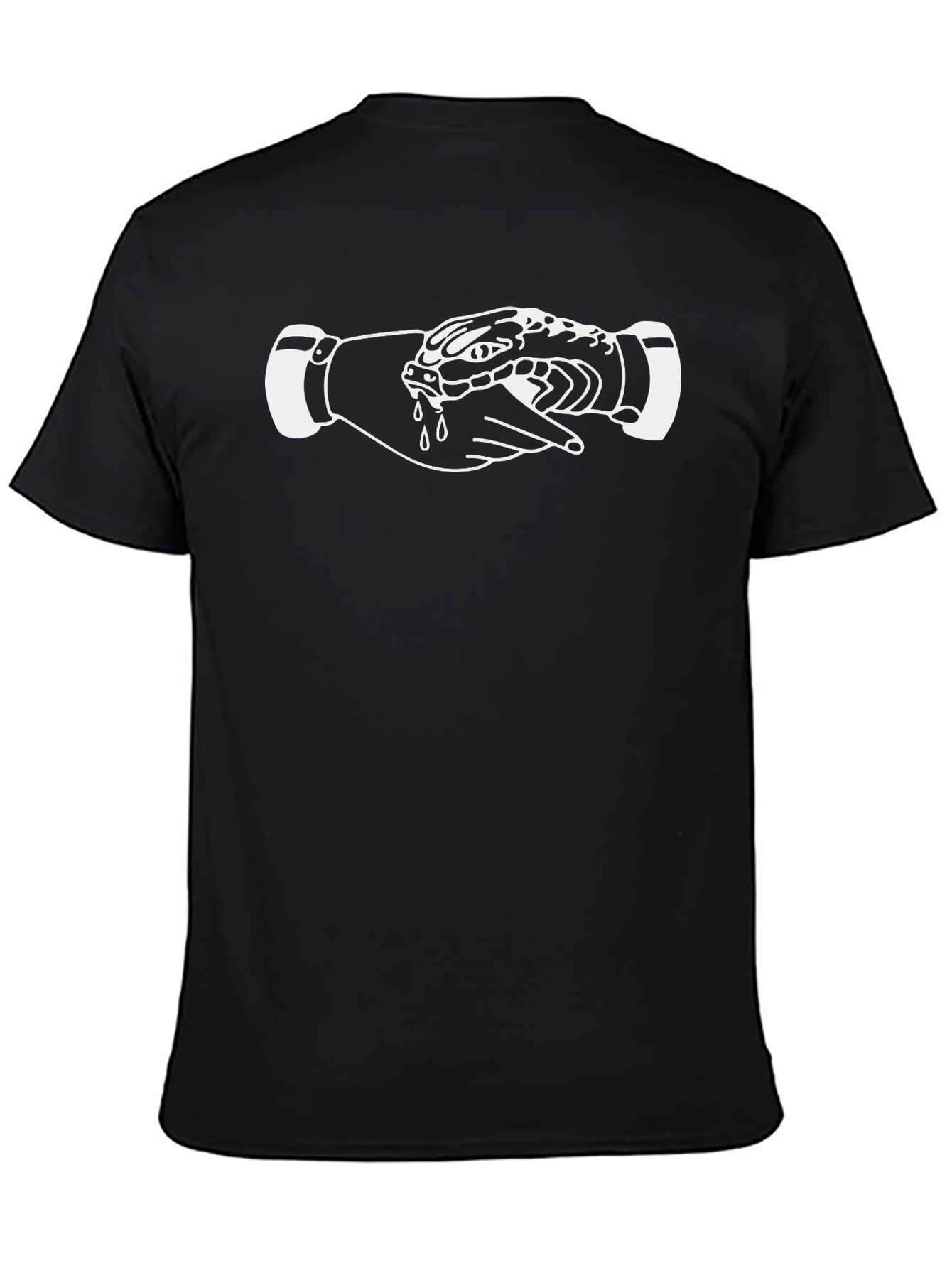 Snake Handshake Graphic Tee - Black