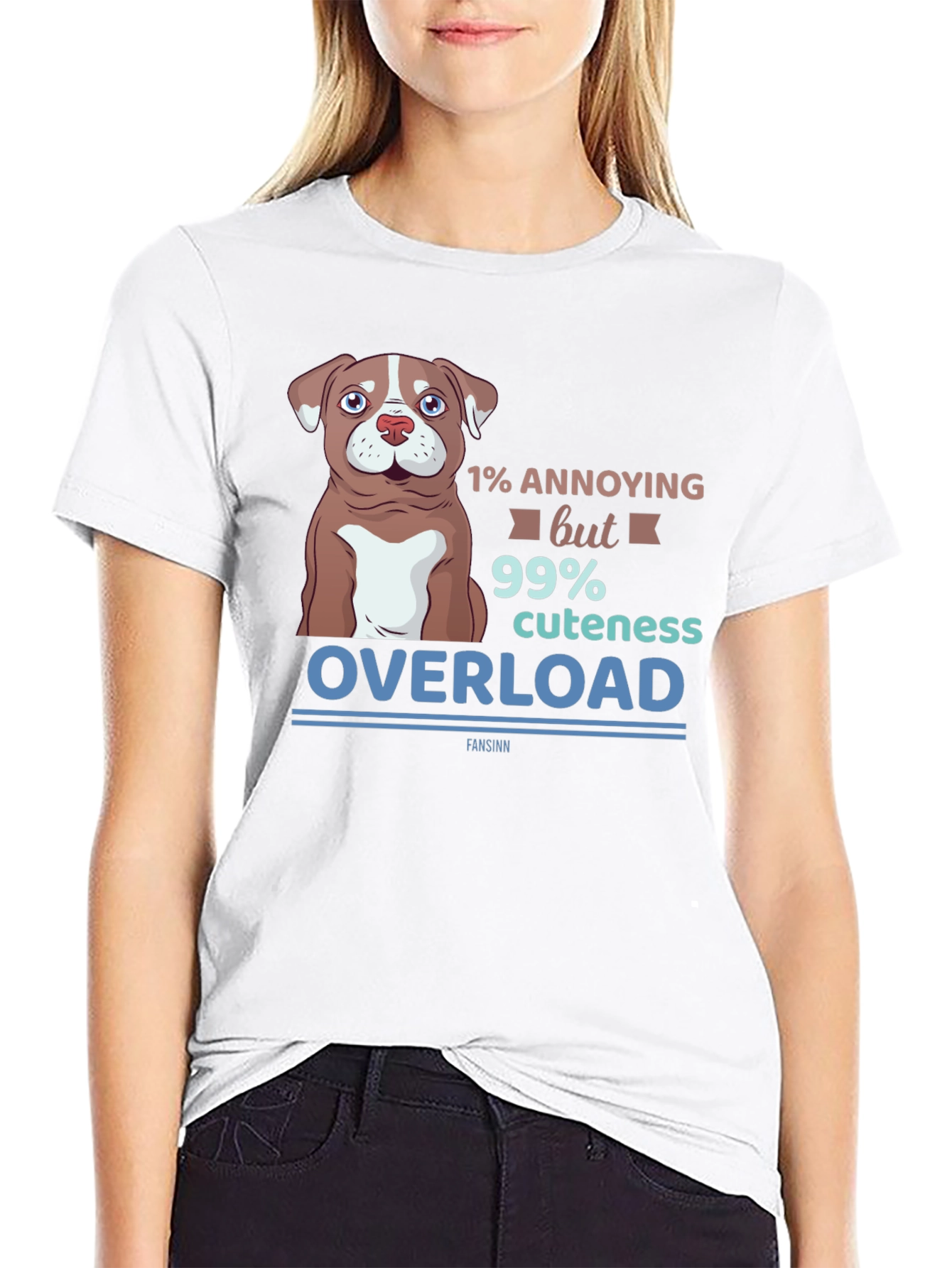 Annoying Cuteness Overload Dog Graphic T-Shirt