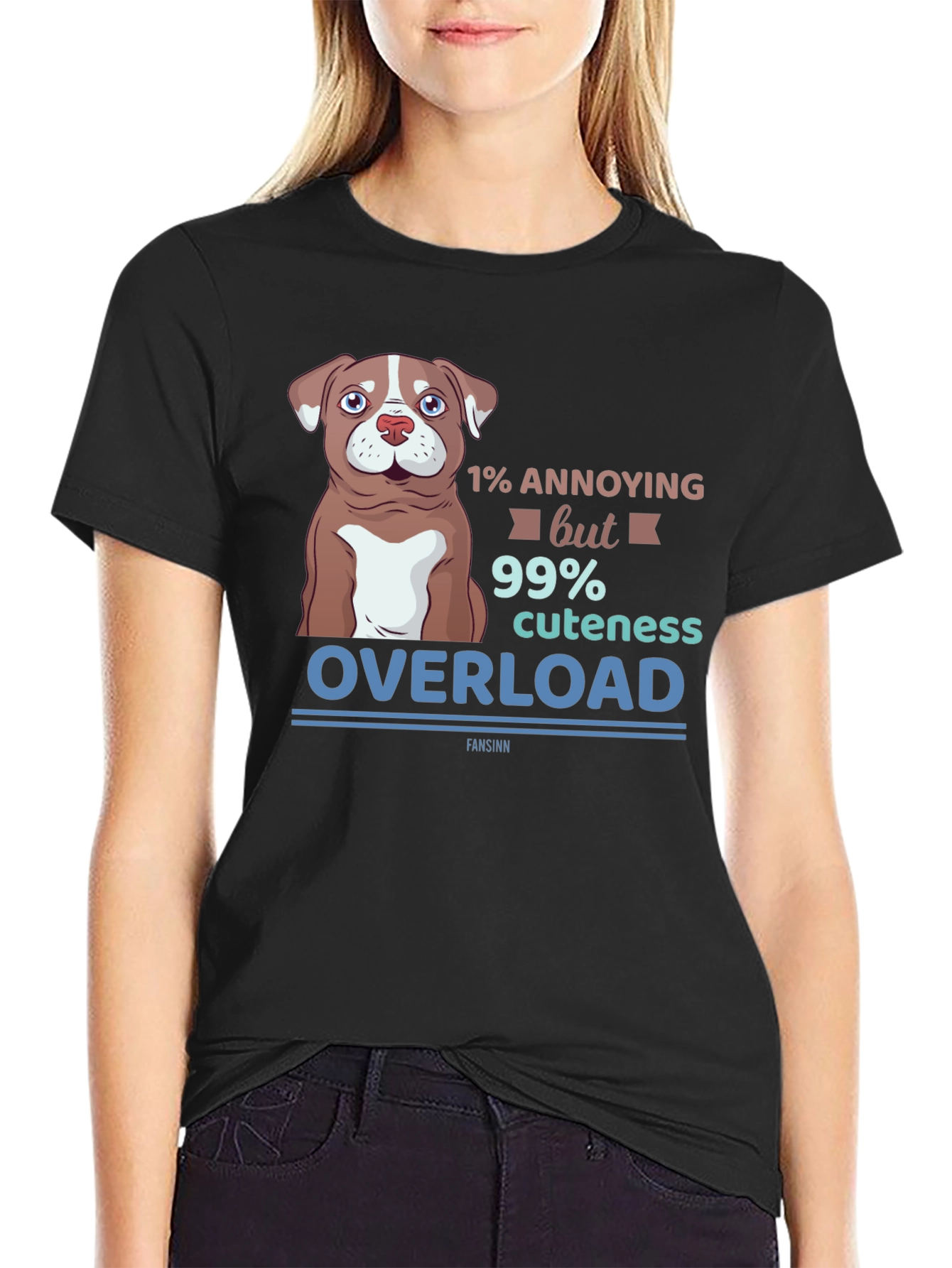 Annoying Cuteness Overload Dog Graphic T-Shirt