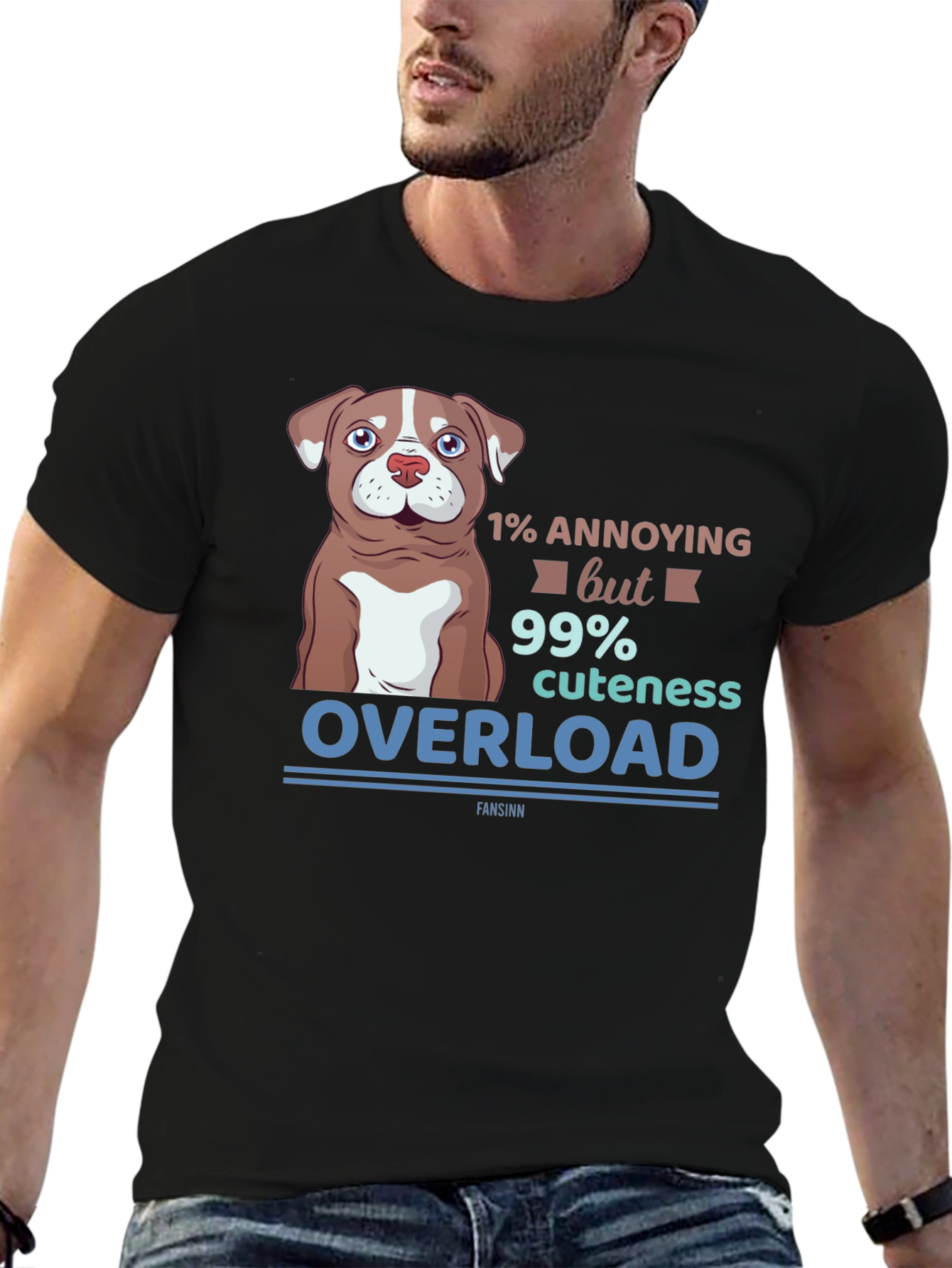 Annoying Cuteness Overload Dog Graphic T-Shirt