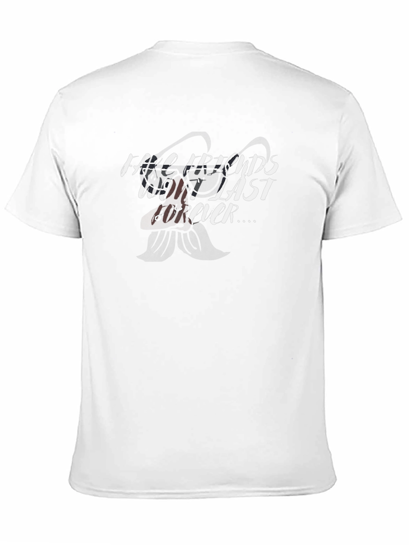 Mens Black T-Shirt: Fake Friends Dont Last Forever