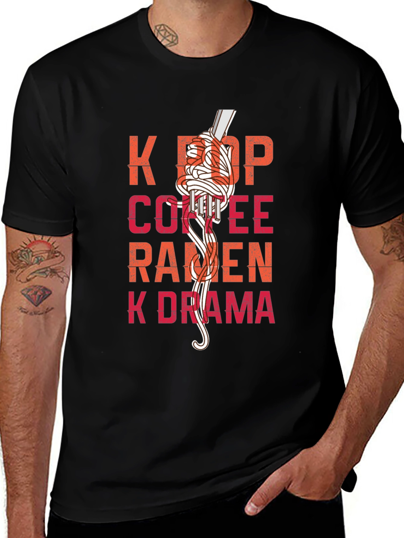 K-Pop Ramen Graphic T-Shirt - Korean Culture Tee