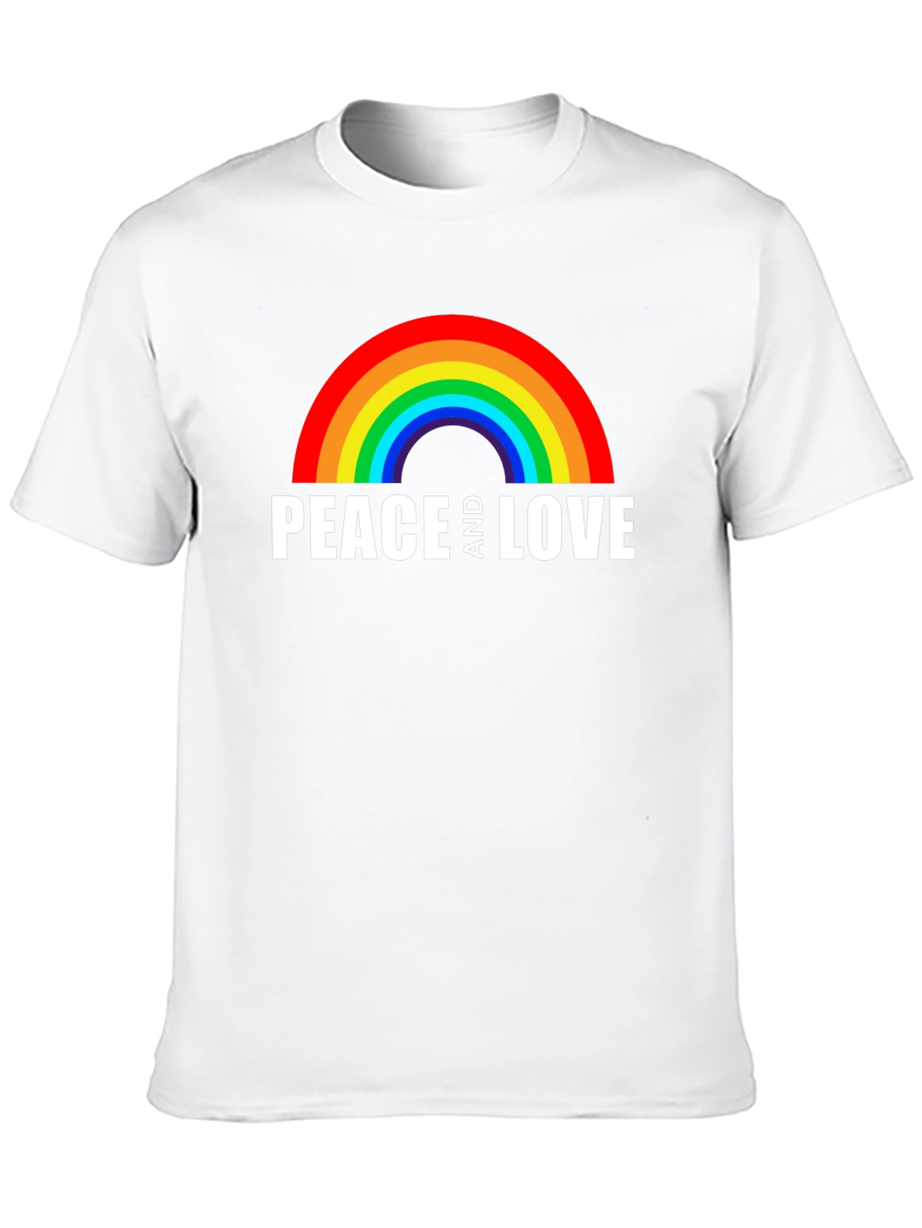 Peace and Love Rainbow Graphic Tee