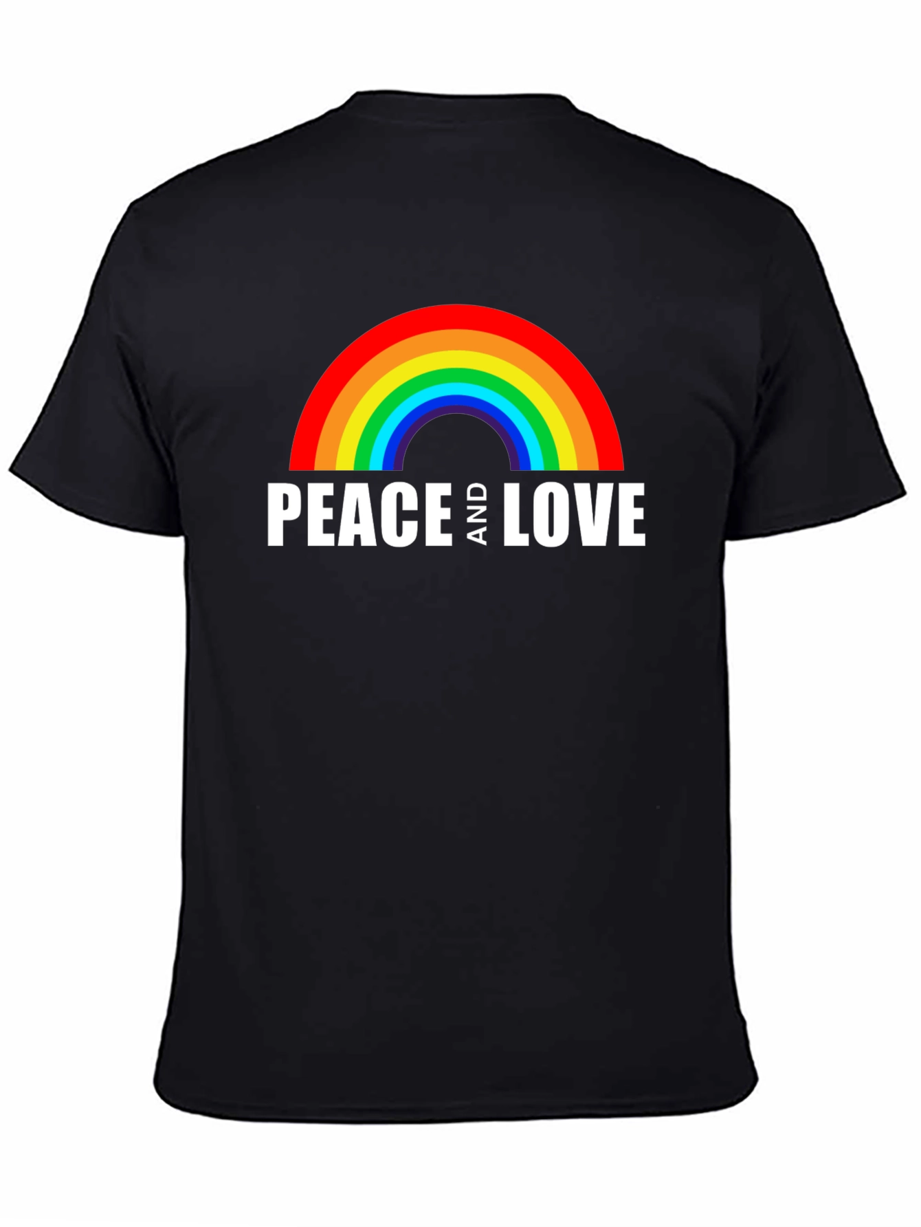 Peace and Love Rainbow Graphic Tee