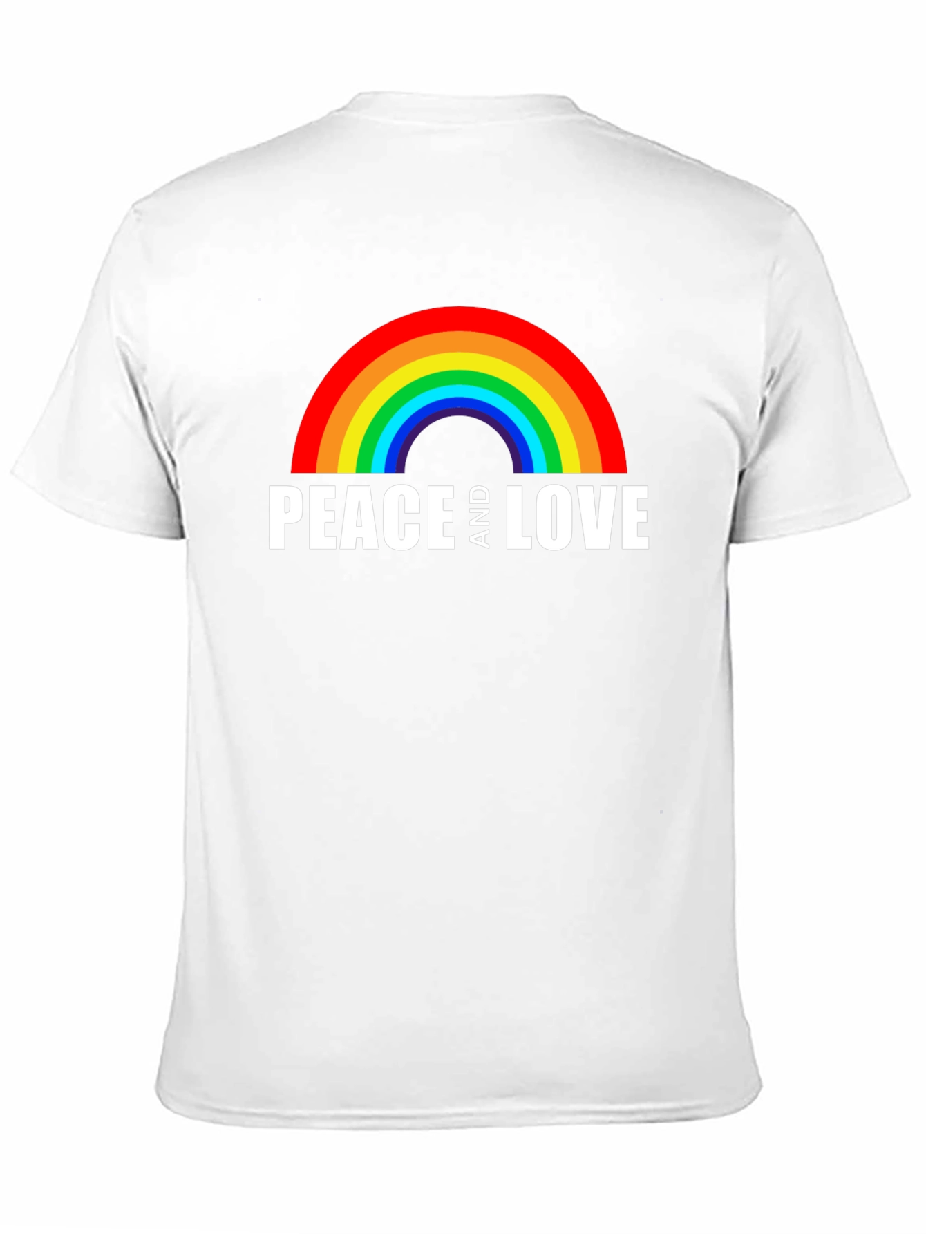 Peace and Love Rainbow Graphic Tee