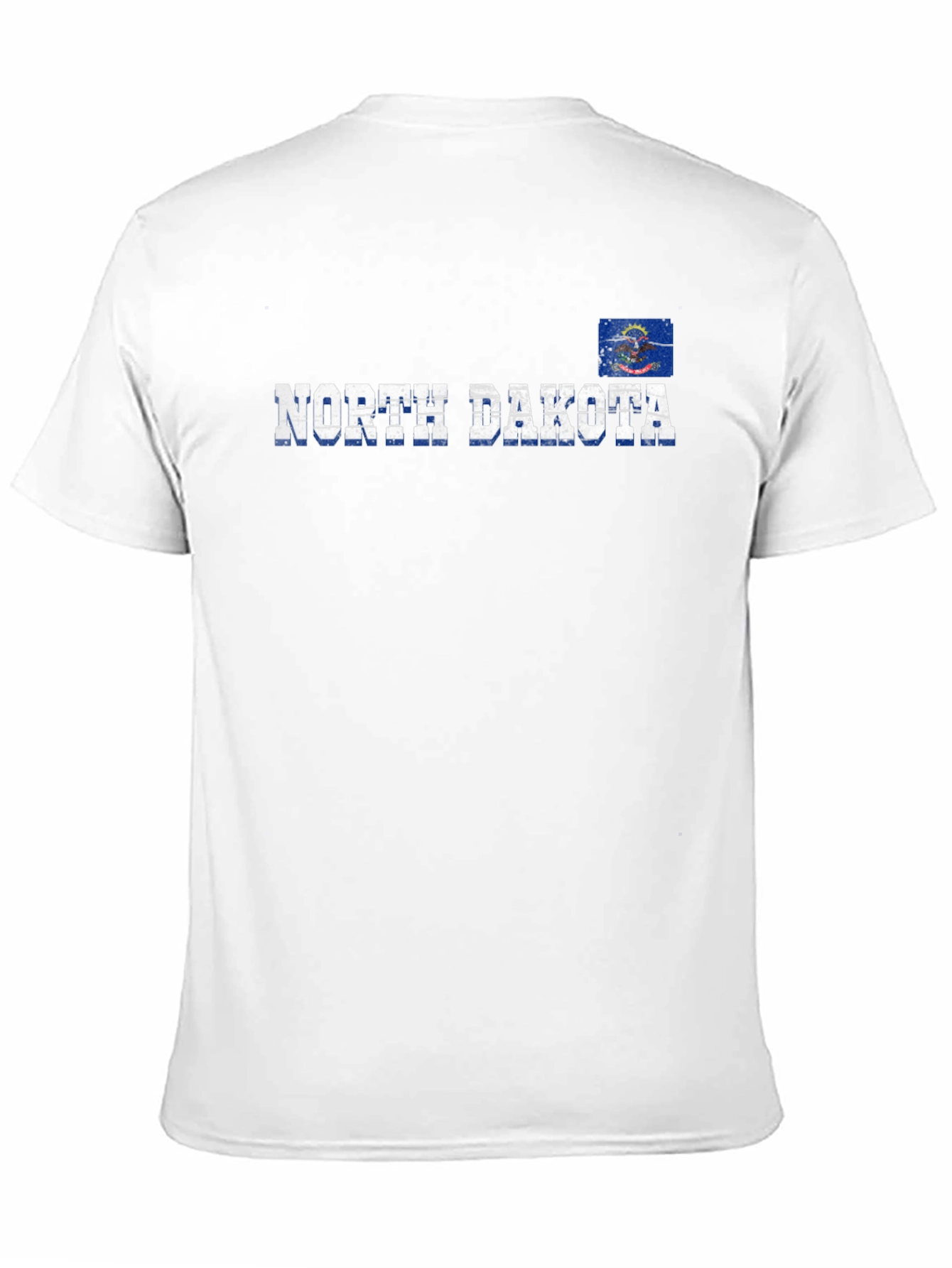 North Dakota State Flag Black T-Shirt