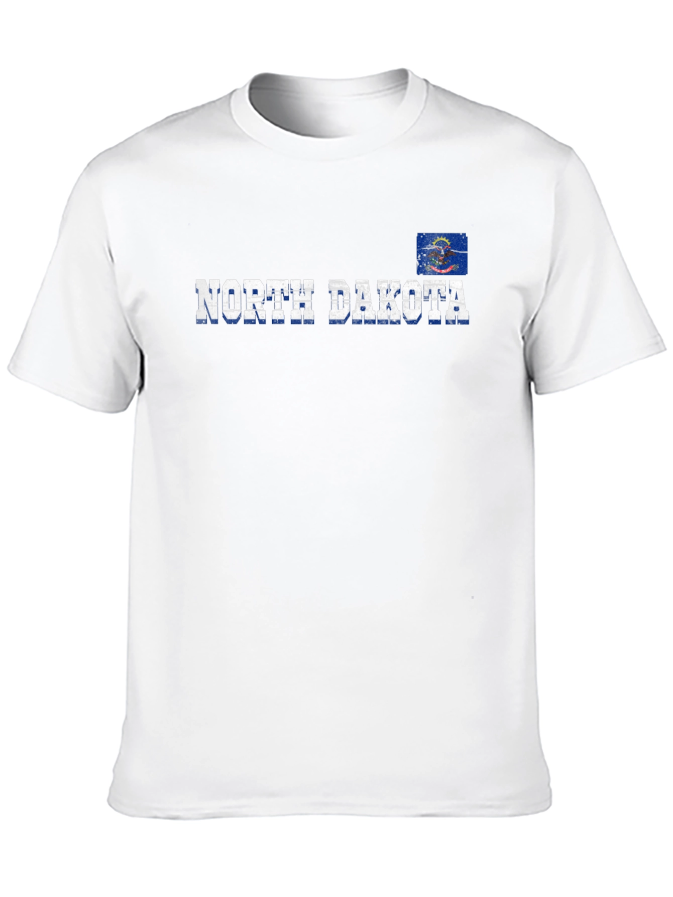 North Dakota State Flag Black T-Shirt