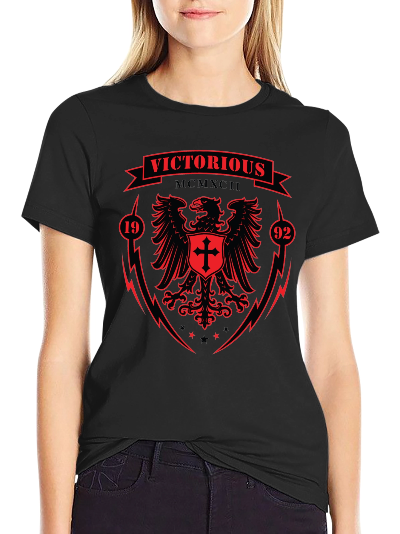 Victorious MCMXCII Graphic T-Shirt - Eagle Design