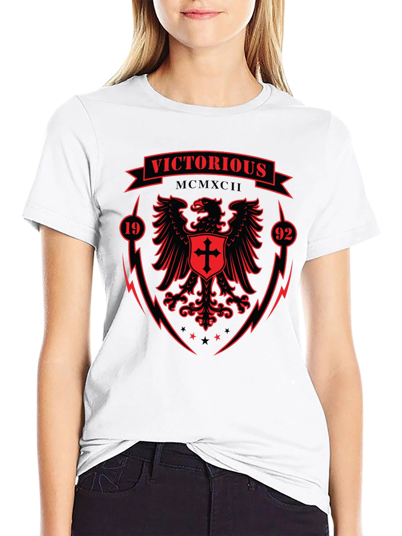 Victorious MCMXCII Graphic T-Shirt - Eagle Design
