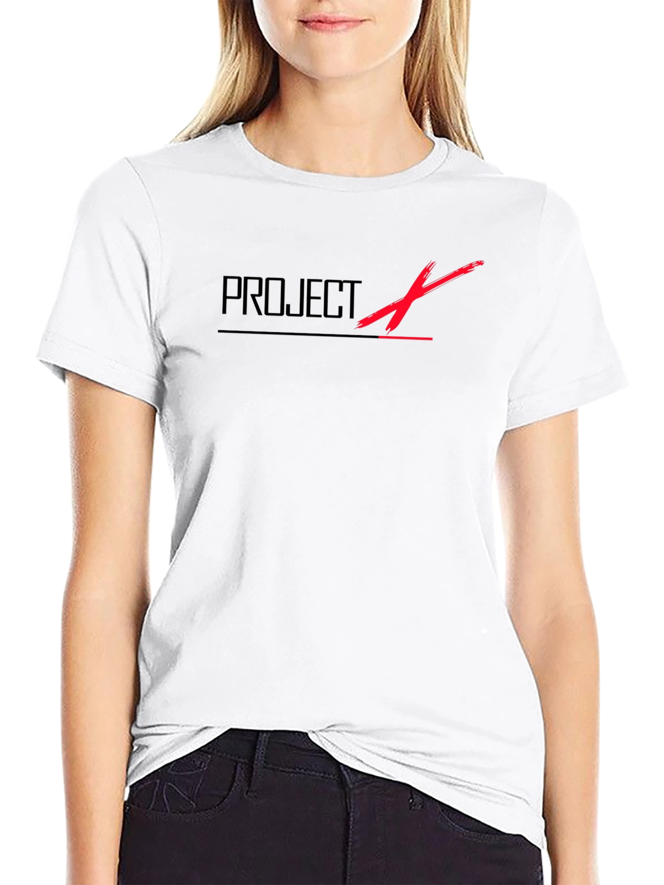 Project X Black T-Shirt - Modern Graphic Tee