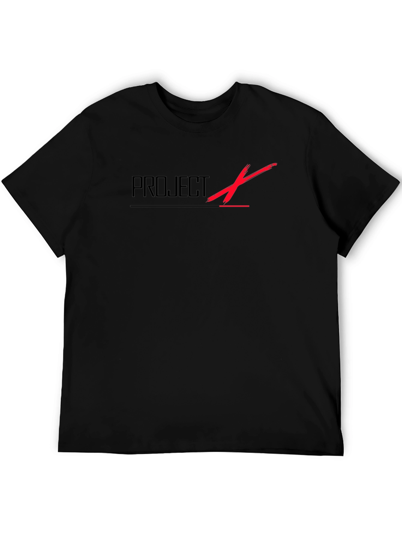 Project X Black T-Shirt - Modern Graphic Tee