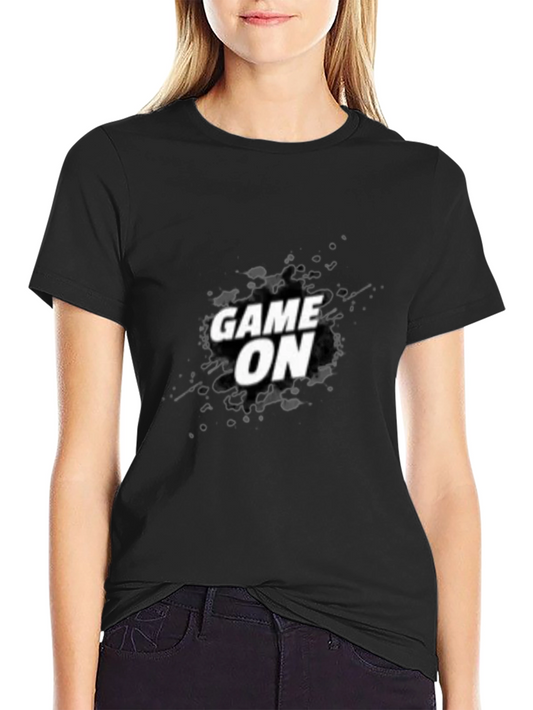 Game On Graphic T-Shirt - Black Crew Neck Tee