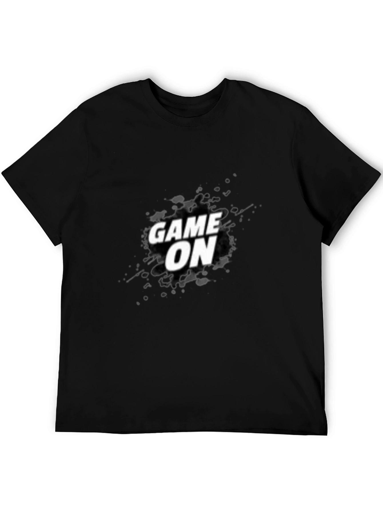 Game On Graphic T-Shirt - Black Crew Neck Tee