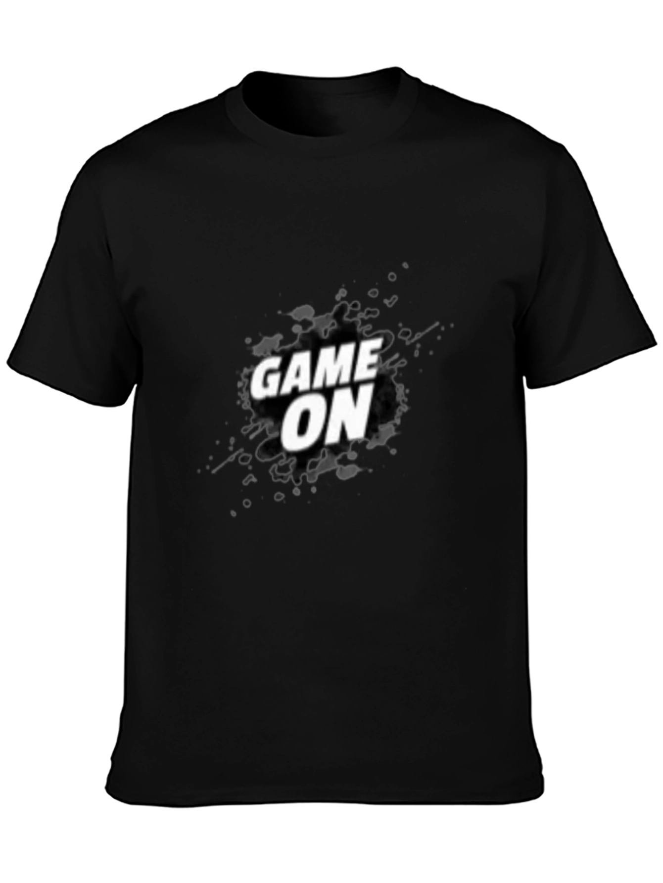 Game On Graphic T-Shirt - Black Crew Neck Tee