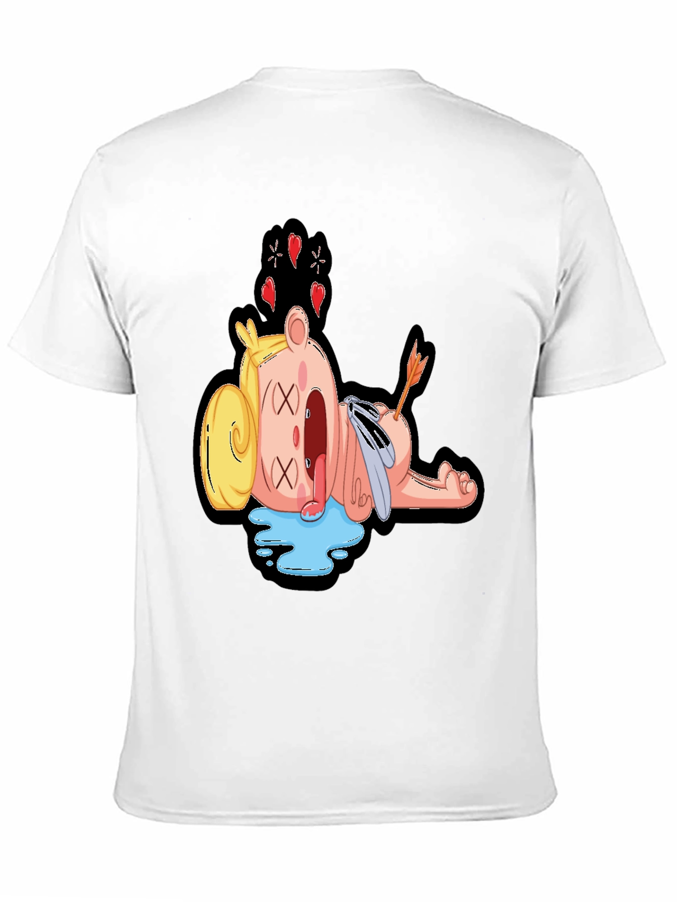 Cartoon Dead Bear T-Shirt - Mens Black Graphic Tee