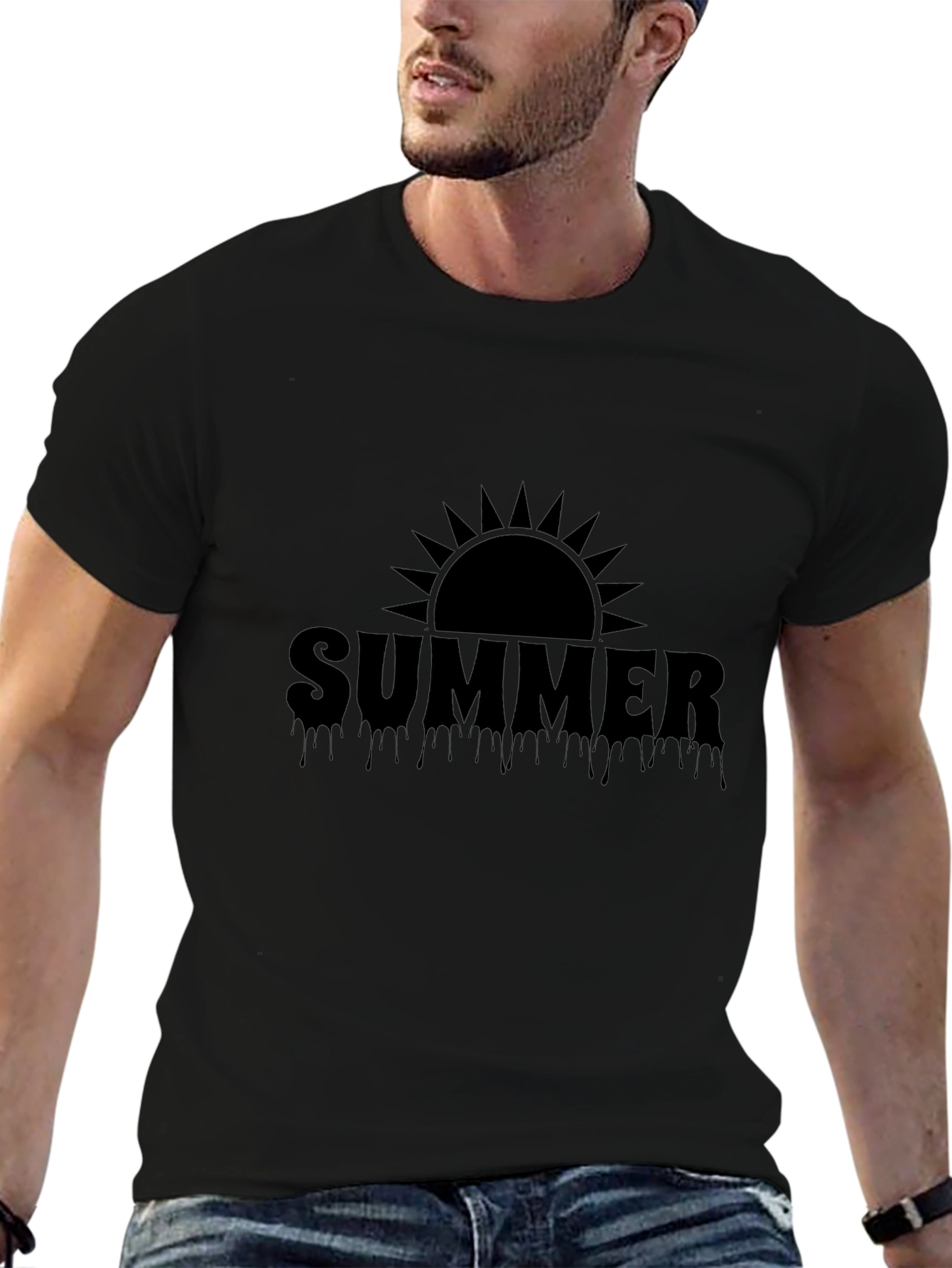 Summer Sun Drip Graphic Tee - Cool Style