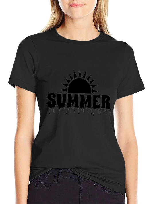 Summer Sun Drip Graphic Tee - Cool Style