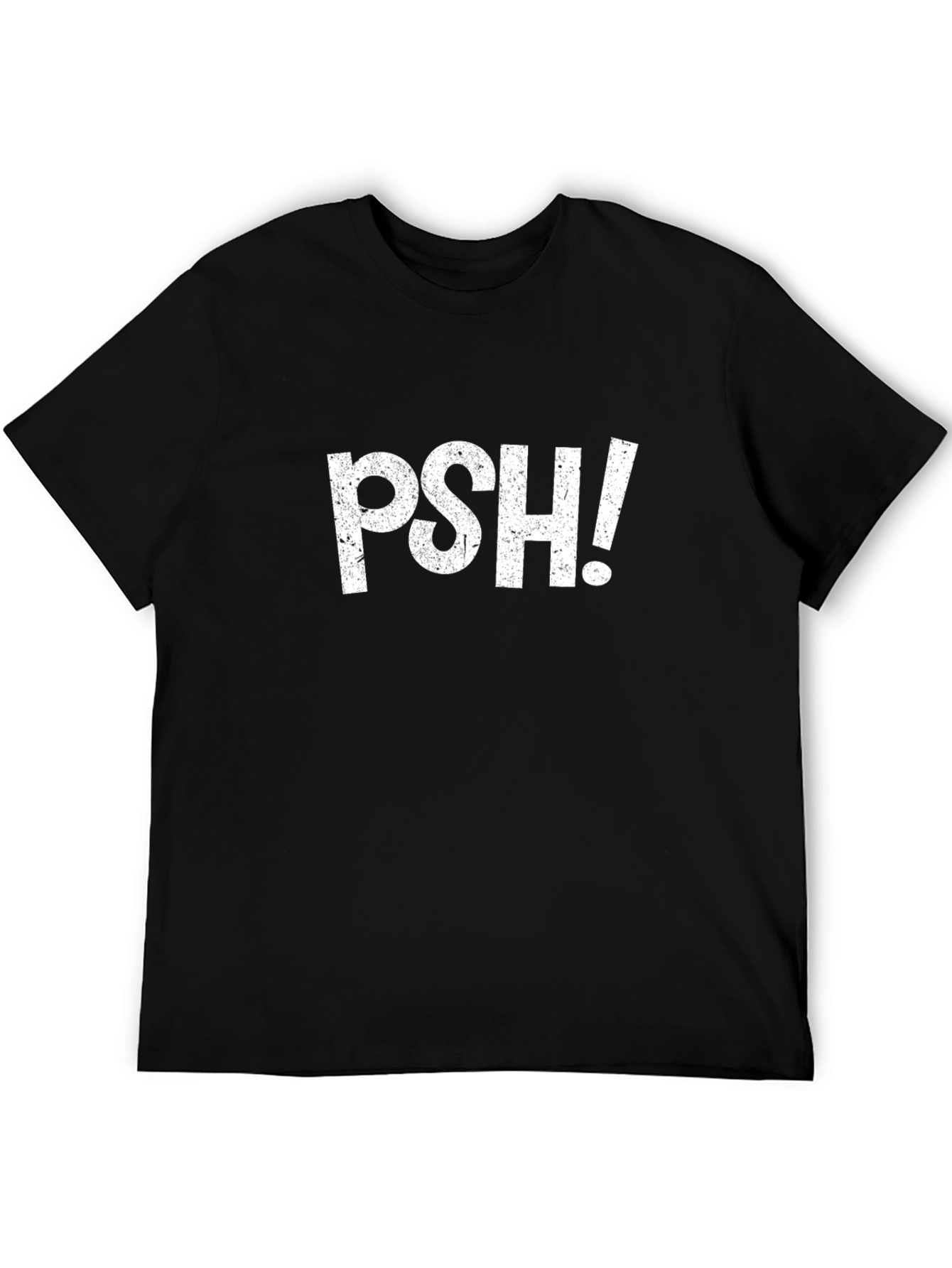 PSH! Graphic T-Shirt - Casual Black Tee