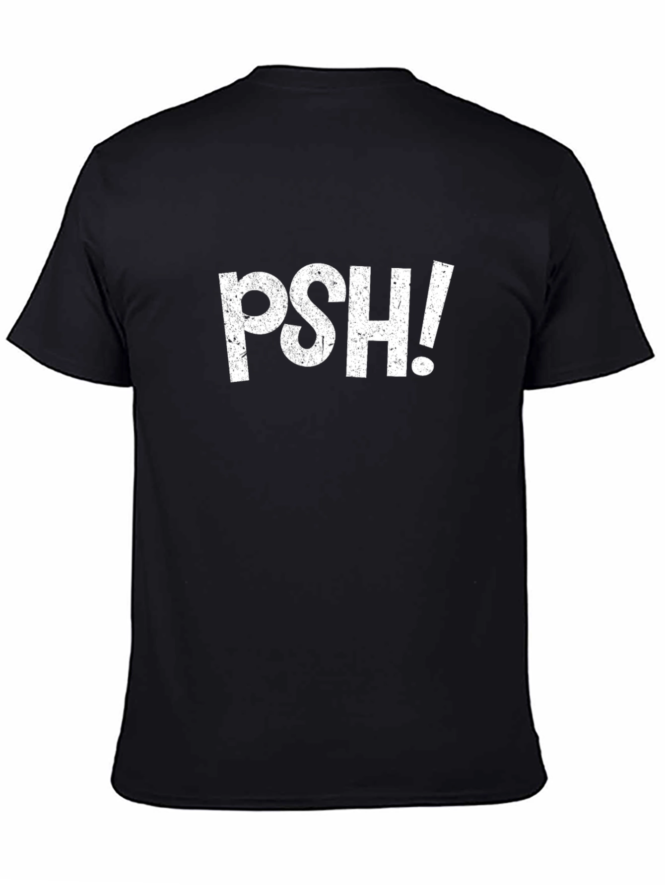 PSH! Graphic T-Shirt - Casual Black Tee