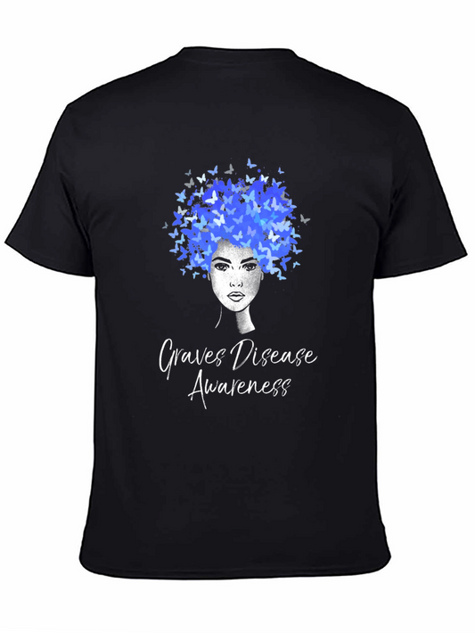 Graves Disease Awareness Butterfly Afro T-Shirt