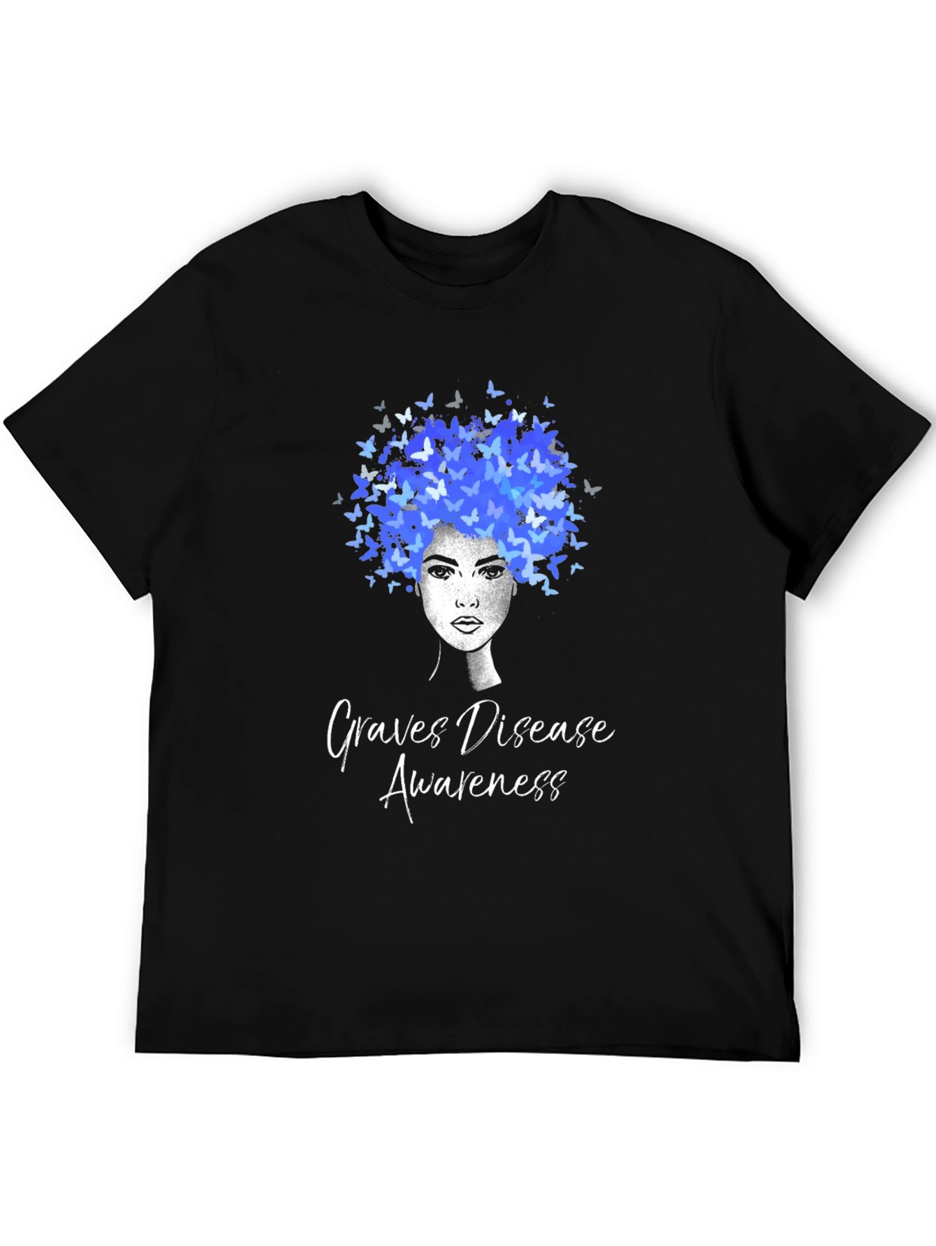 Graves Disease Awareness Butterfly Afro T-Shirt