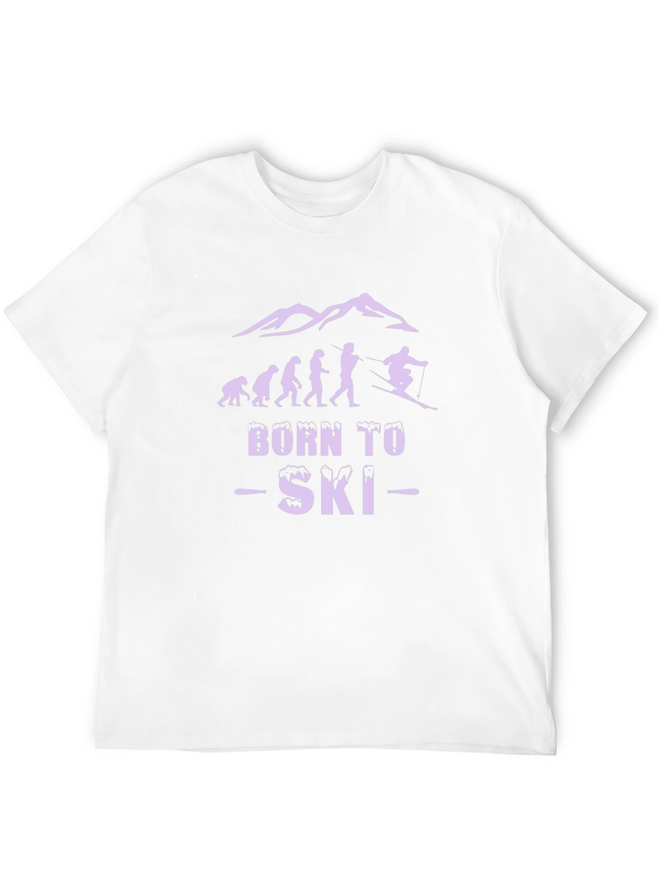 Born To Ski T-Shirt Evolution of Skiing Tee