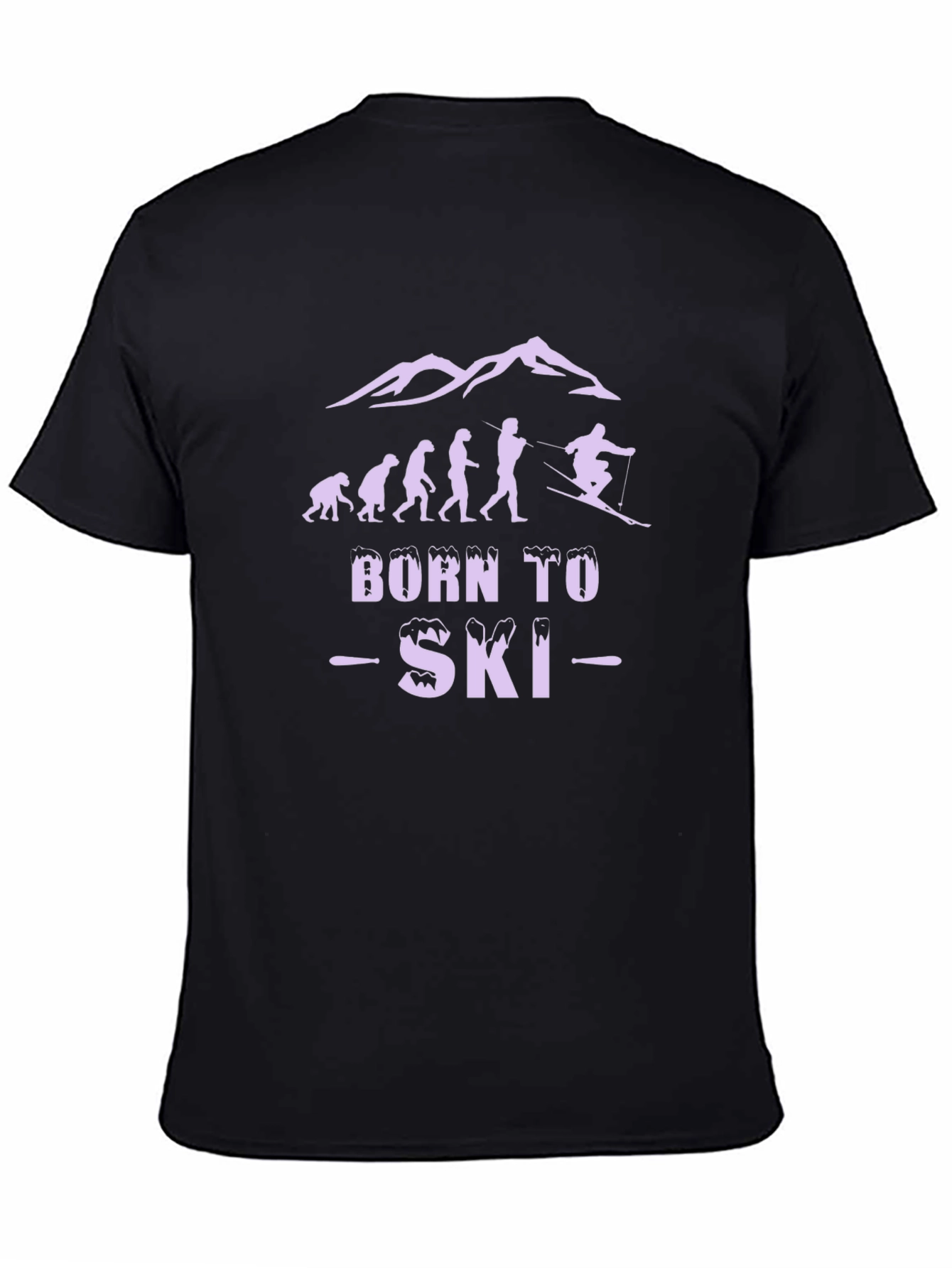 Born To Ski T-Shirt Evolution of Skiing Tee
