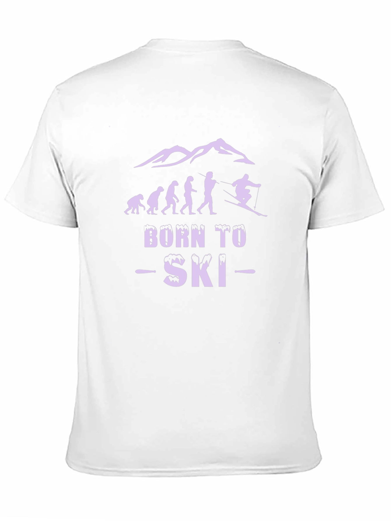 Born To Ski T-Shirt Evolution of Skiing Tee