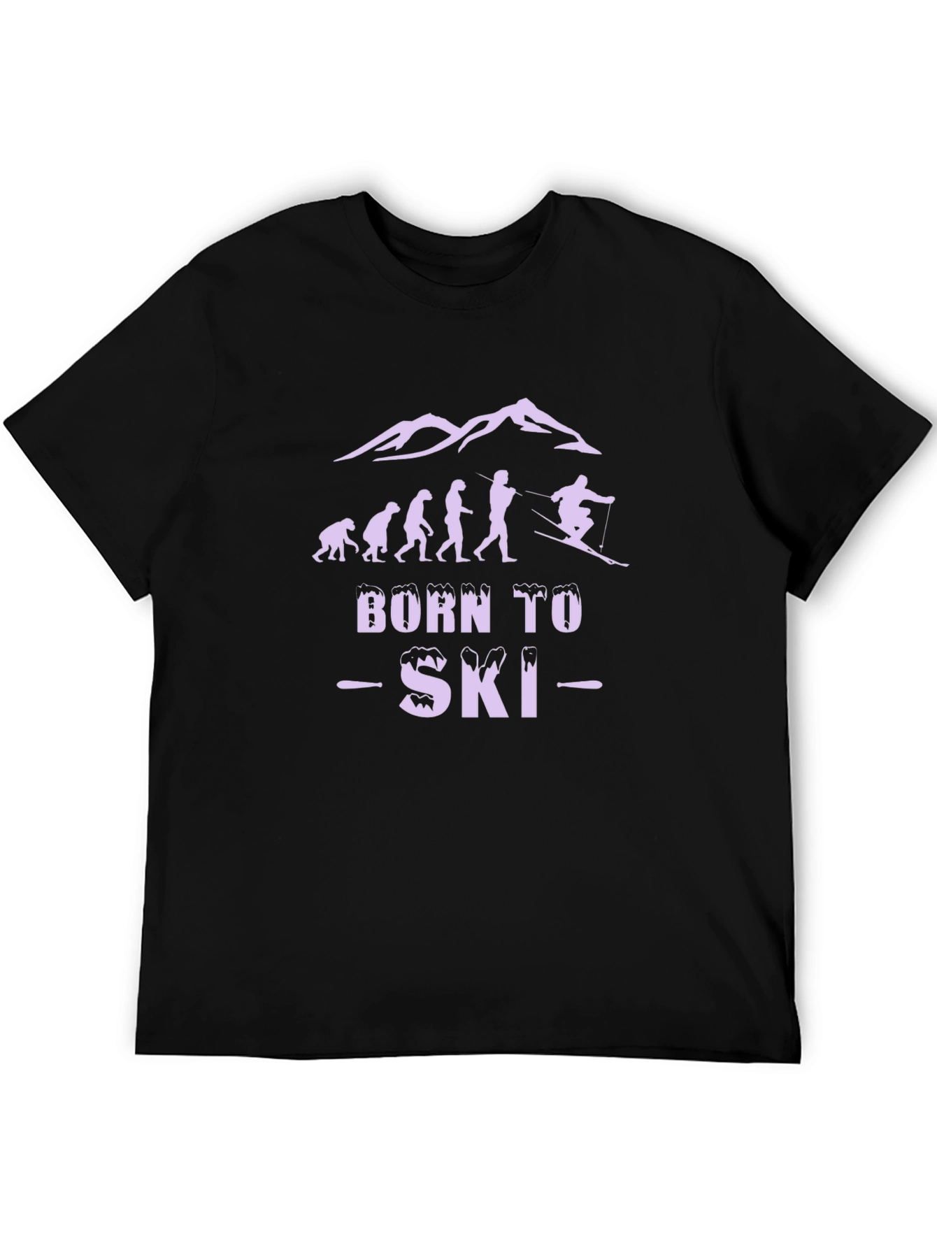 Born To Ski T-Shirt Evolution of Skiing Tee