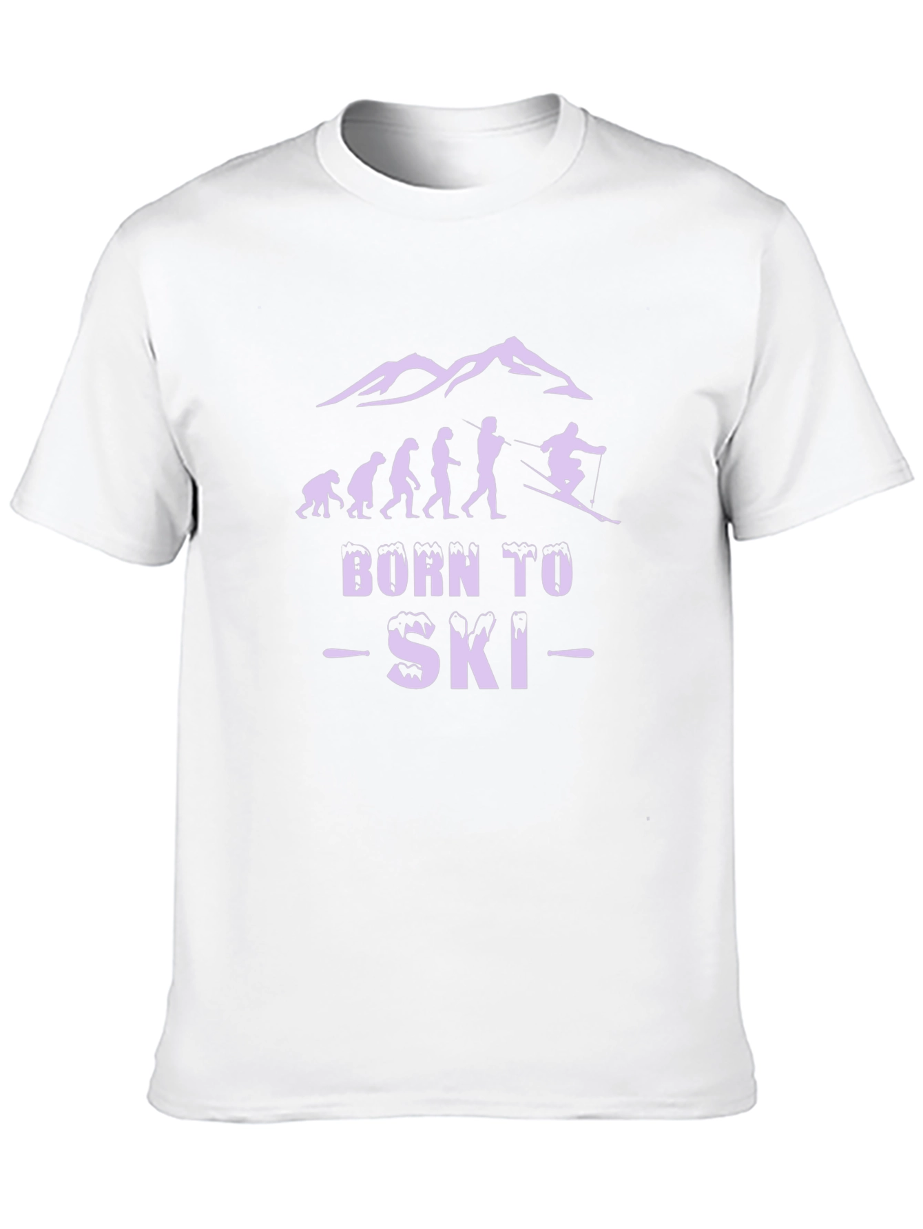Born To Ski T-Shirt Evolution of Skiing Tee