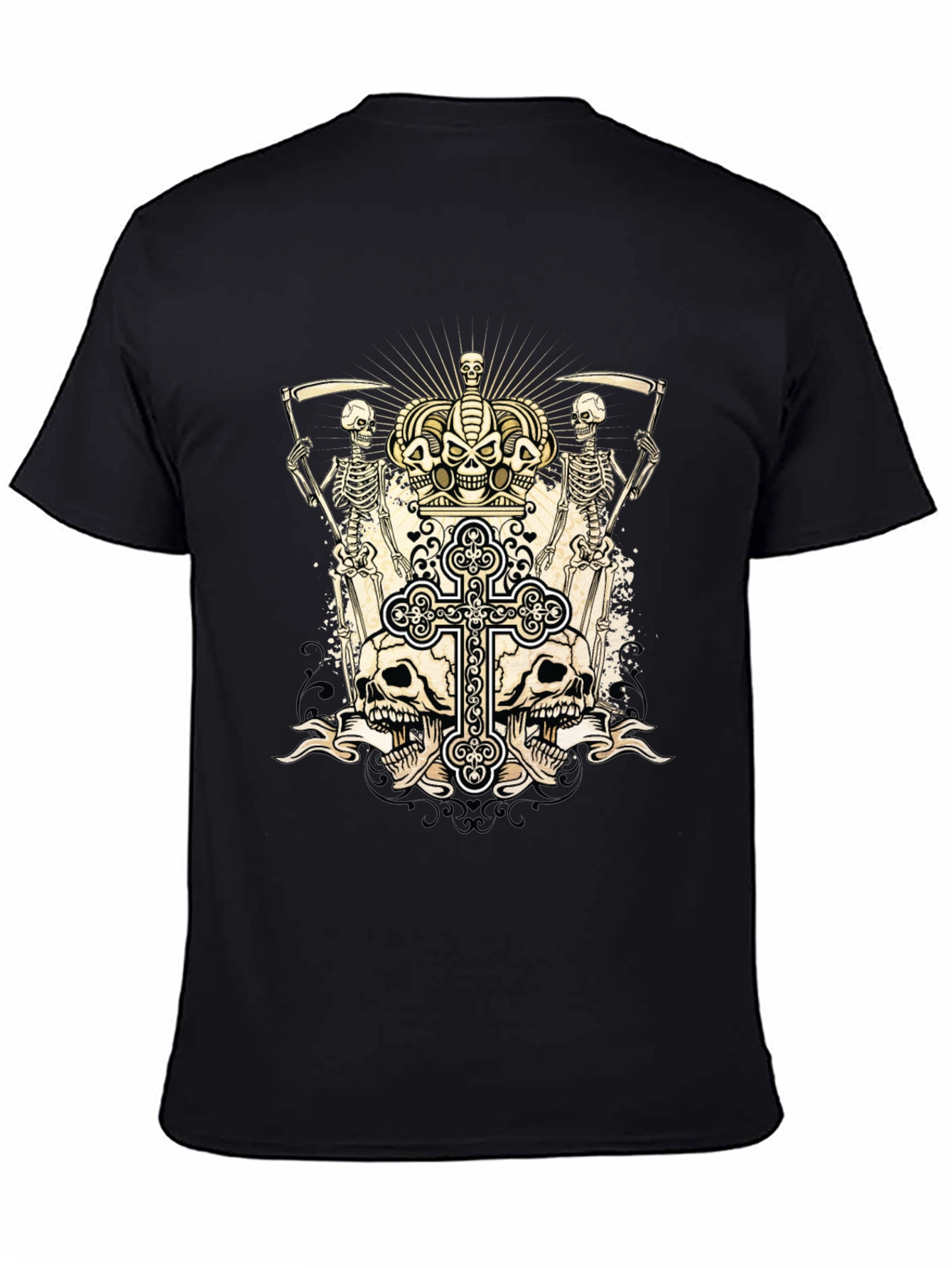 Skull & Reaper Graphic Tee - Black