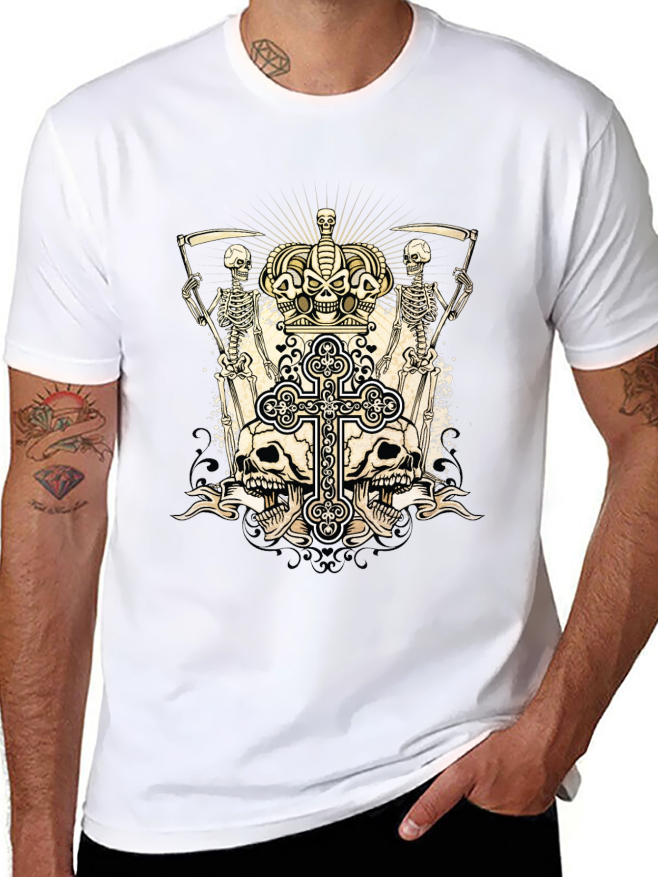 Skull & Reaper Graphic Tee - Black