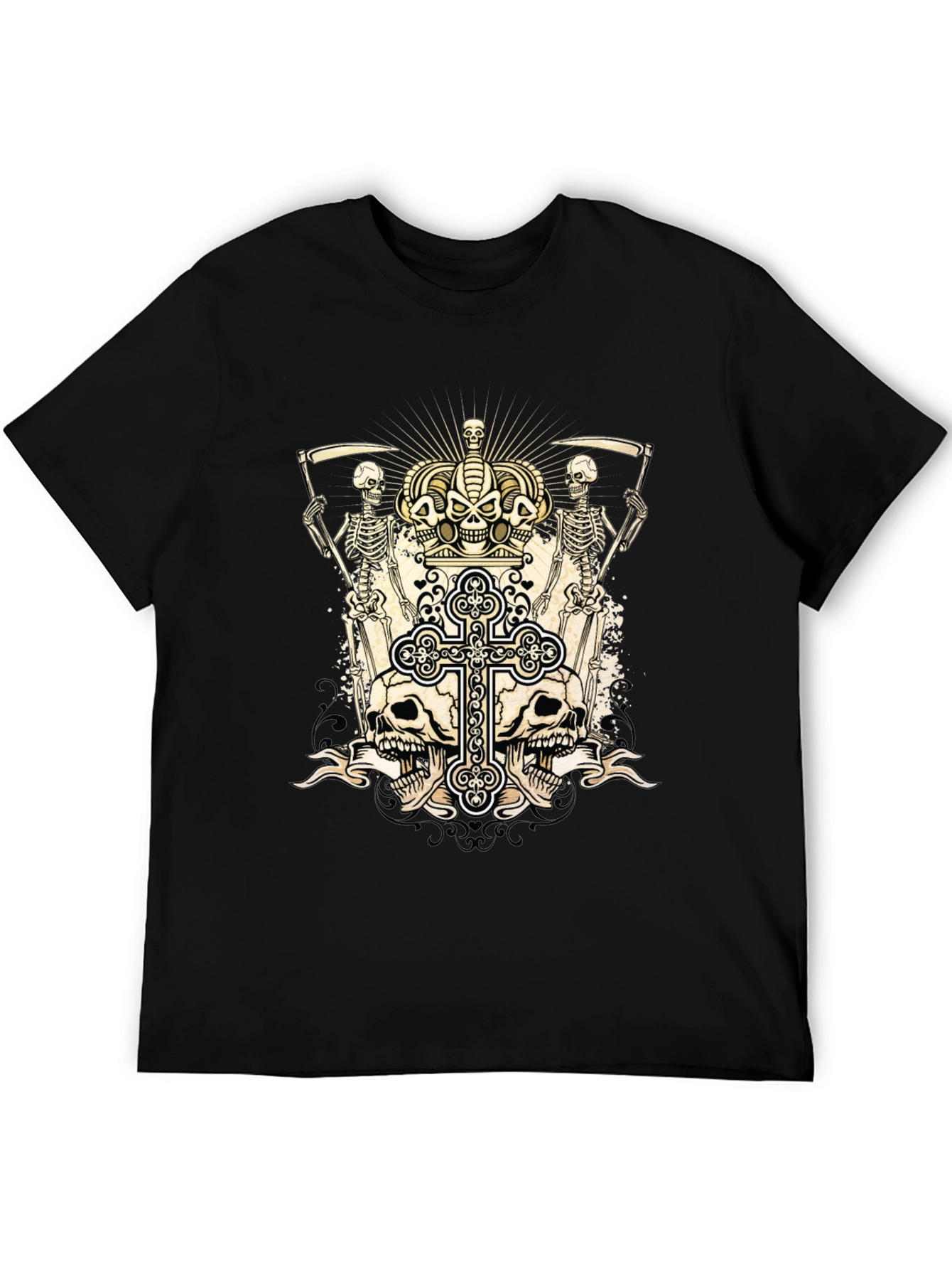 Skull & Reaper Graphic Tee - Black