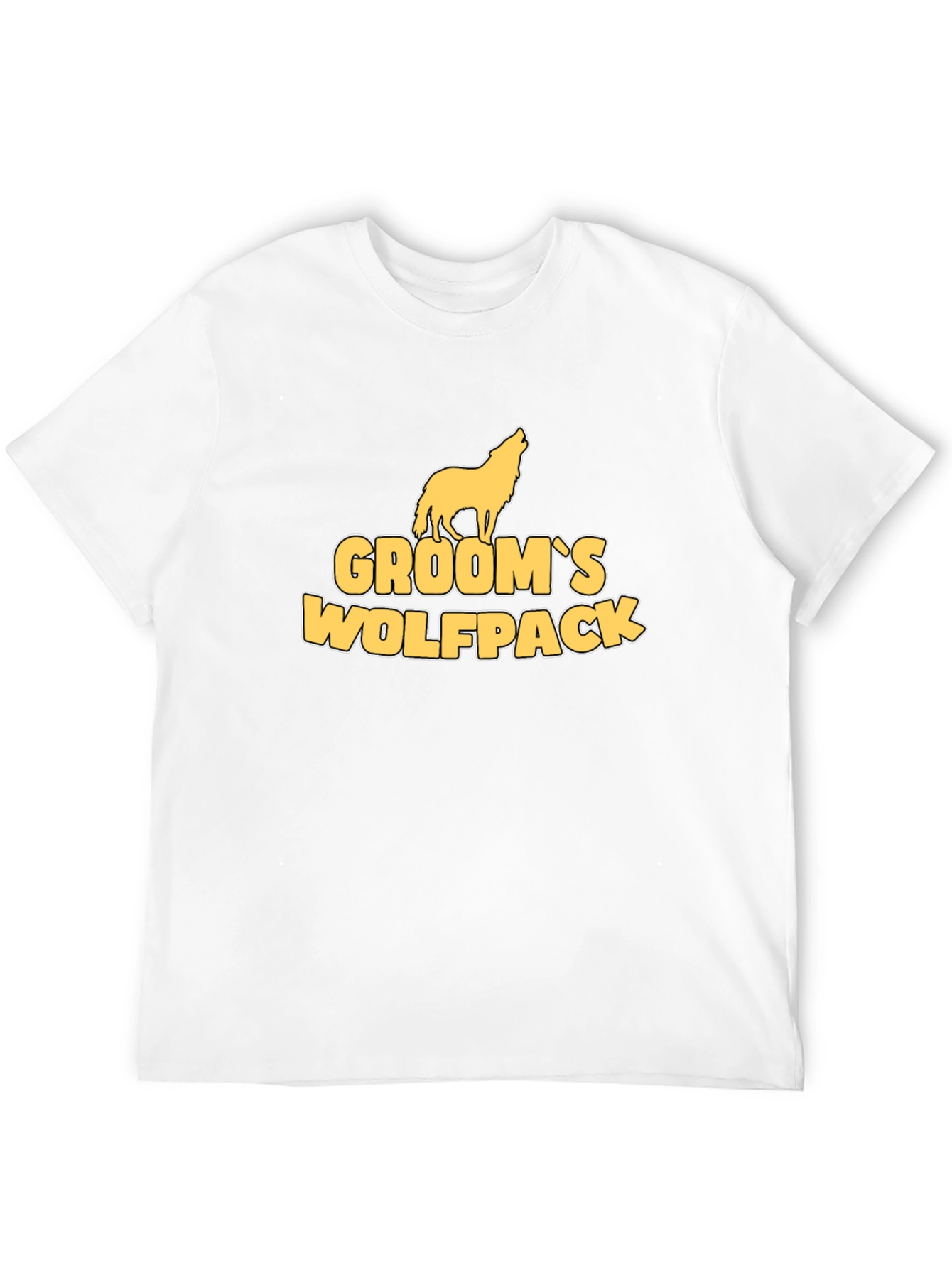 Grooms Wolfpack Black Cotton Graphic Tee