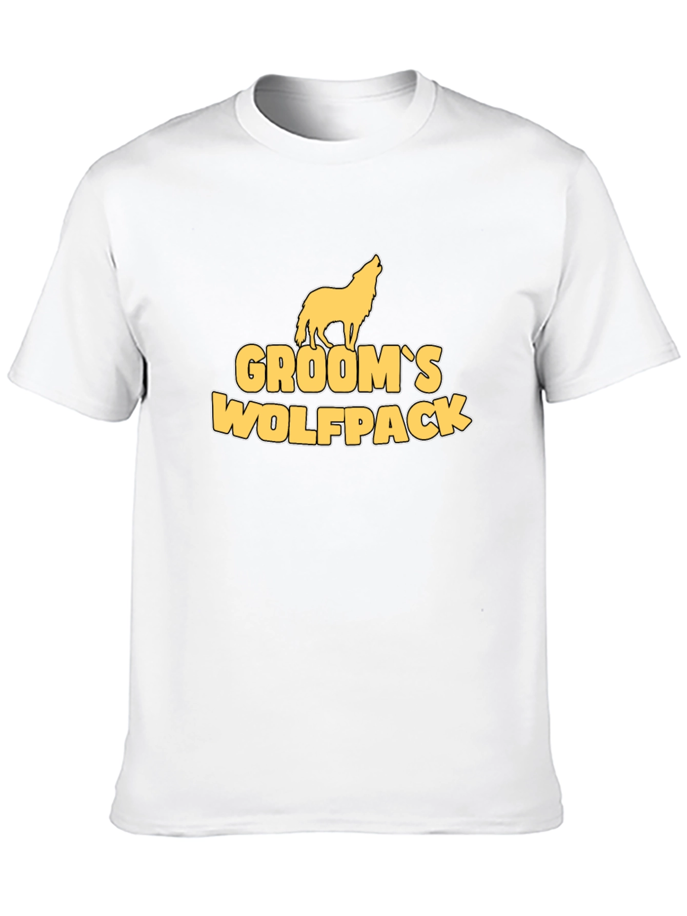 Grooms Wolfpack Black Cotton Graphic Tee