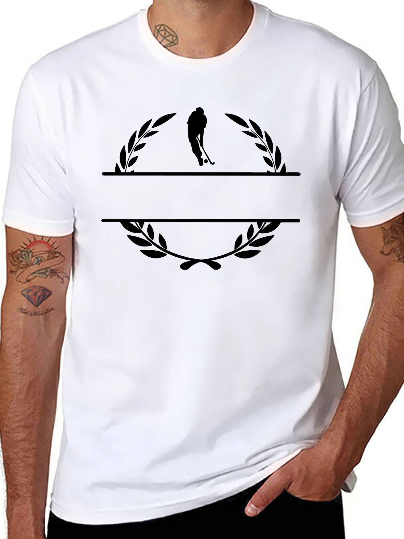 Golf Laurel Graphic Tee - Mens Black T-Shirt