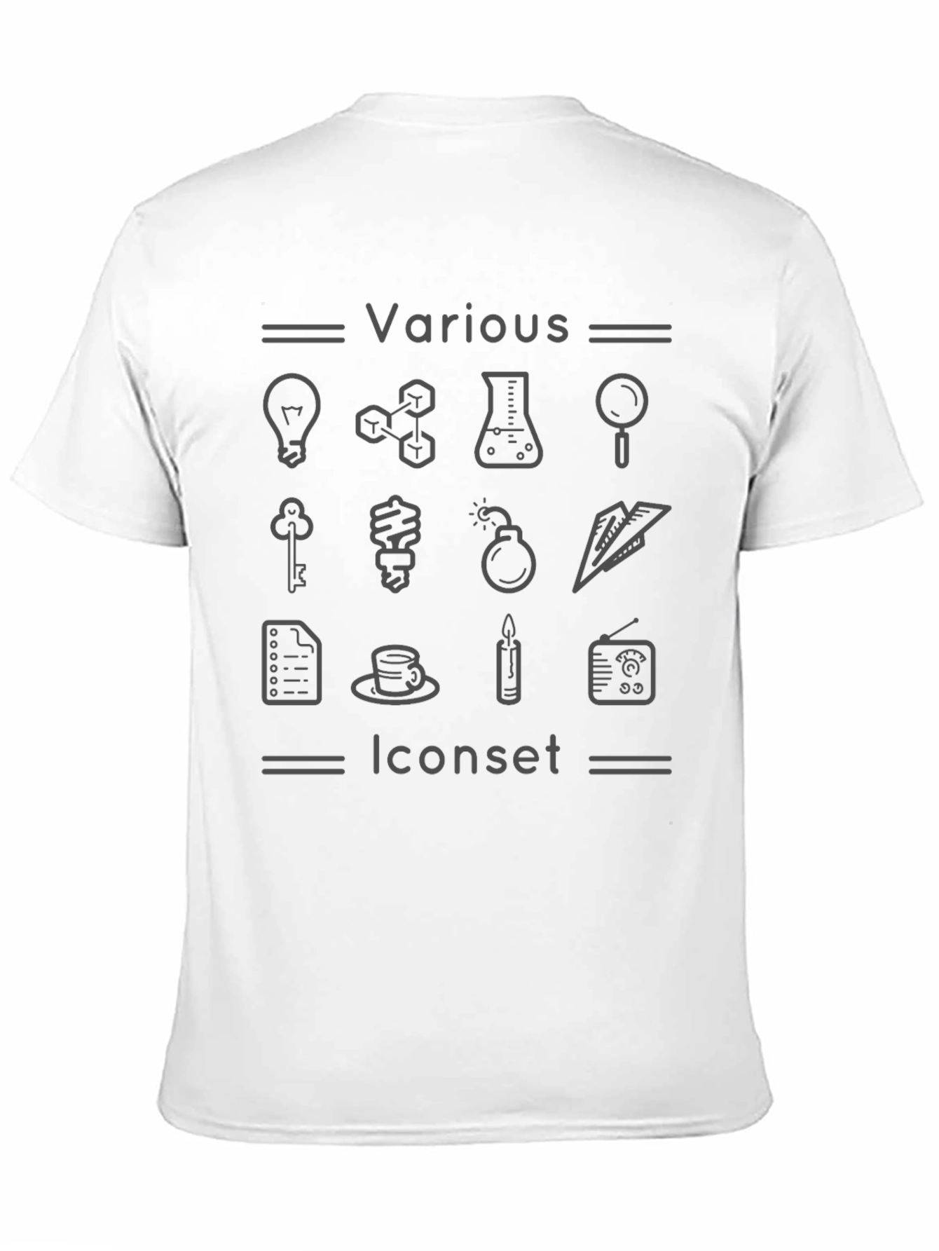 Various Iconset Graphic T-Shirt