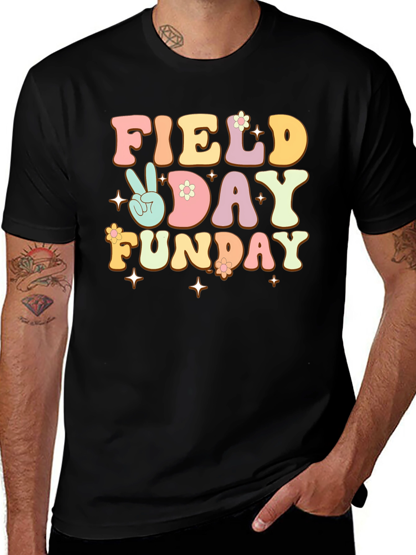 Field Day Funday Black Graphic Tee