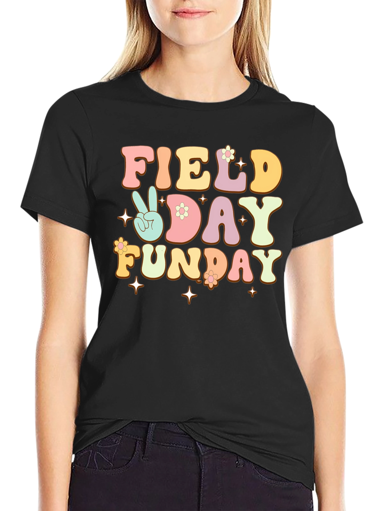 Field Day Funday Black Graphic Tee