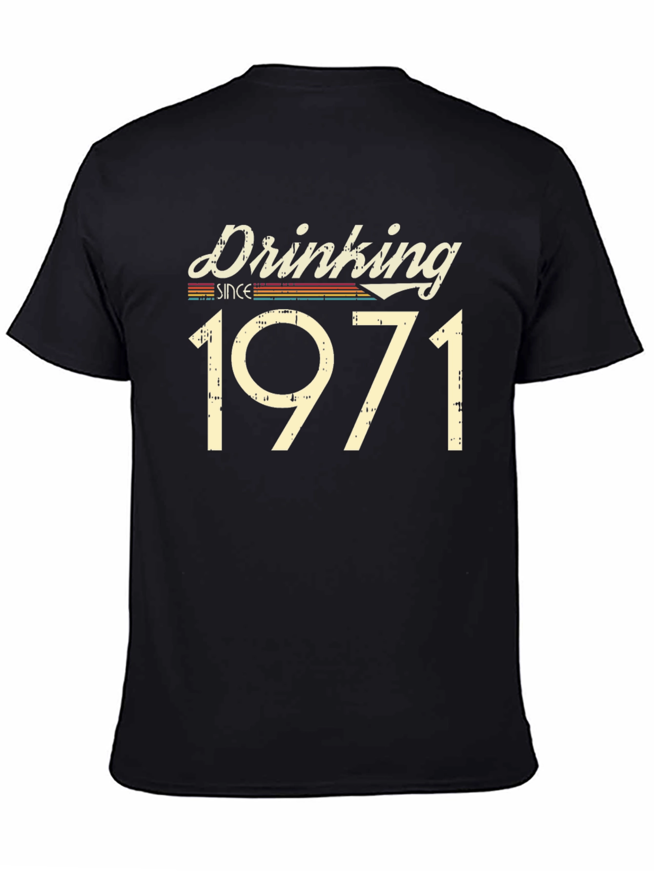 Drinking Since 1971 Graphic Tee - Black