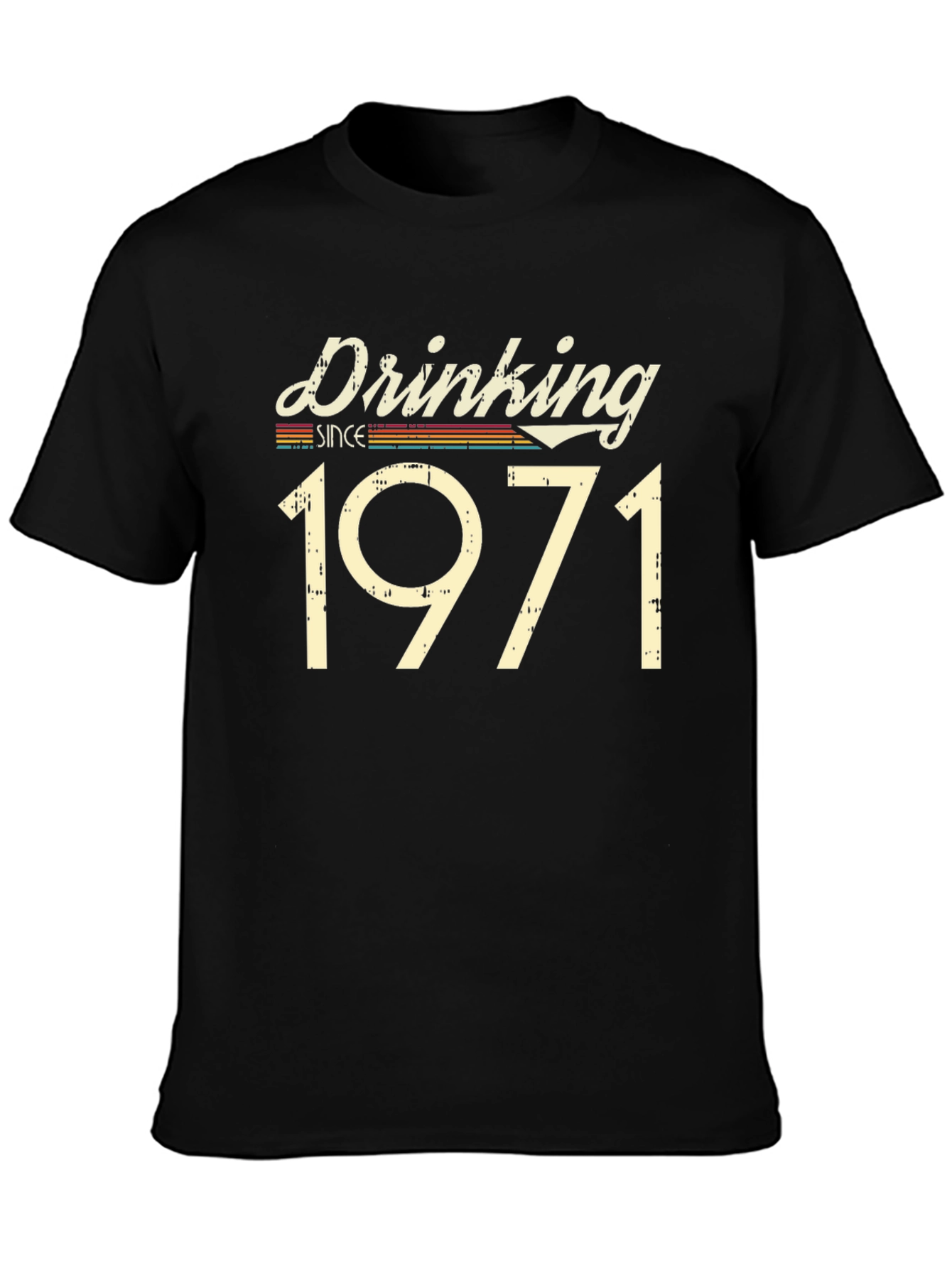 Drinking Since 1971 Graphic Tee - Black