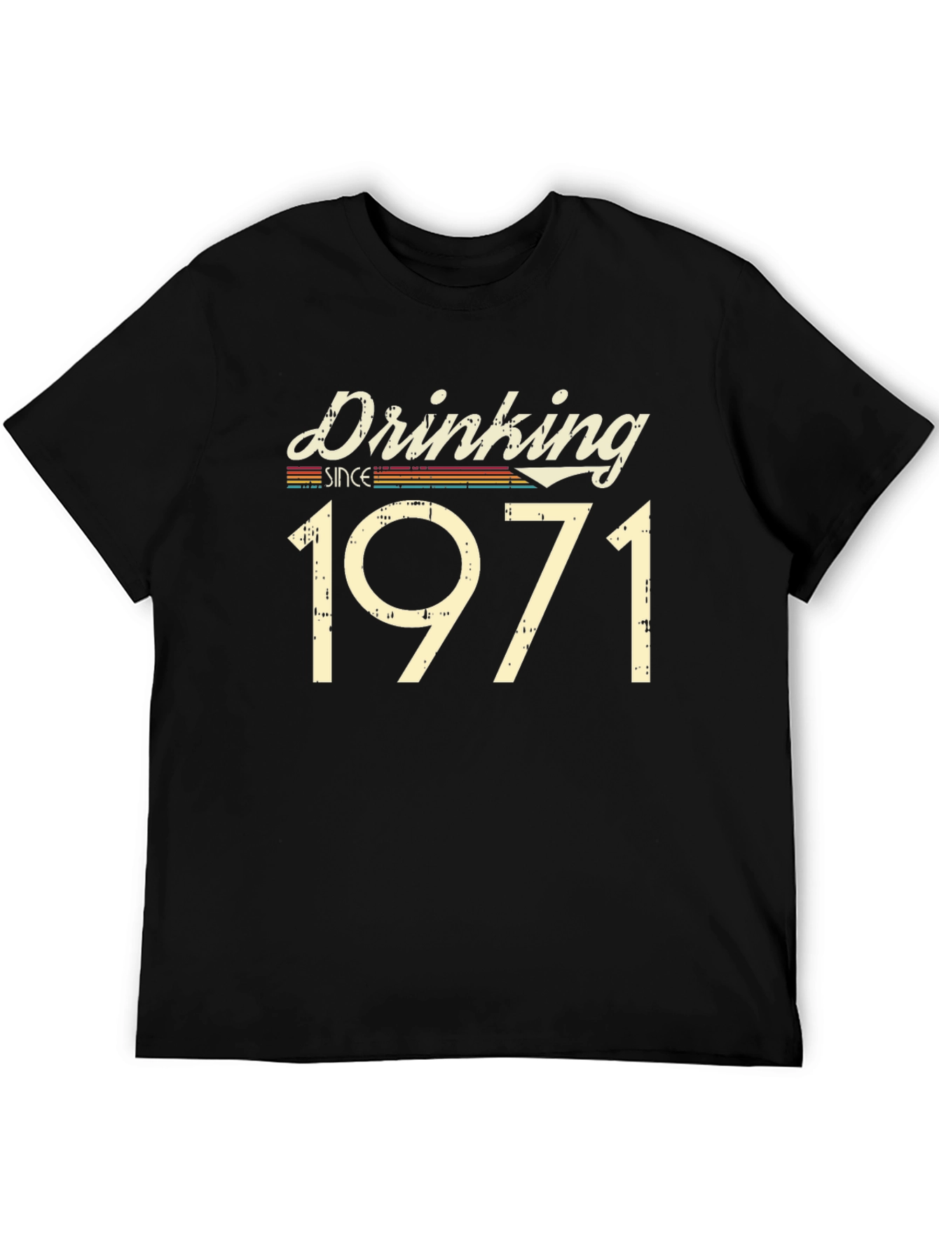 Drinking Since 1971 Graphic Tee - Black
