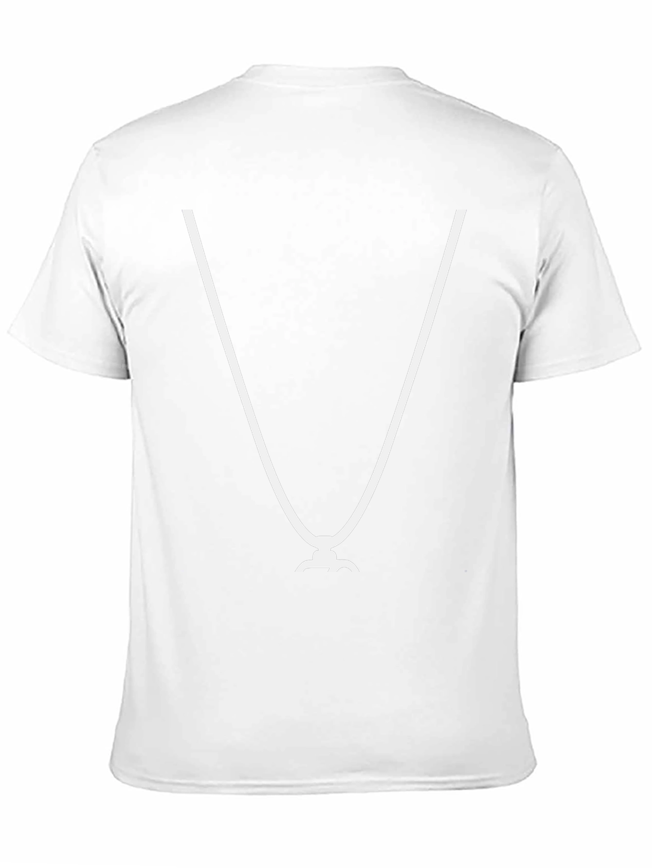 Modern Black T-Shirt with V-Shaped White Design
