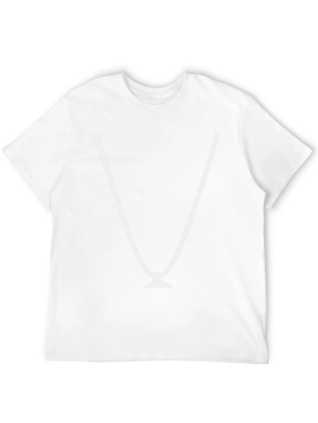 Modern Black T-Shirt with V-Shaped White Design