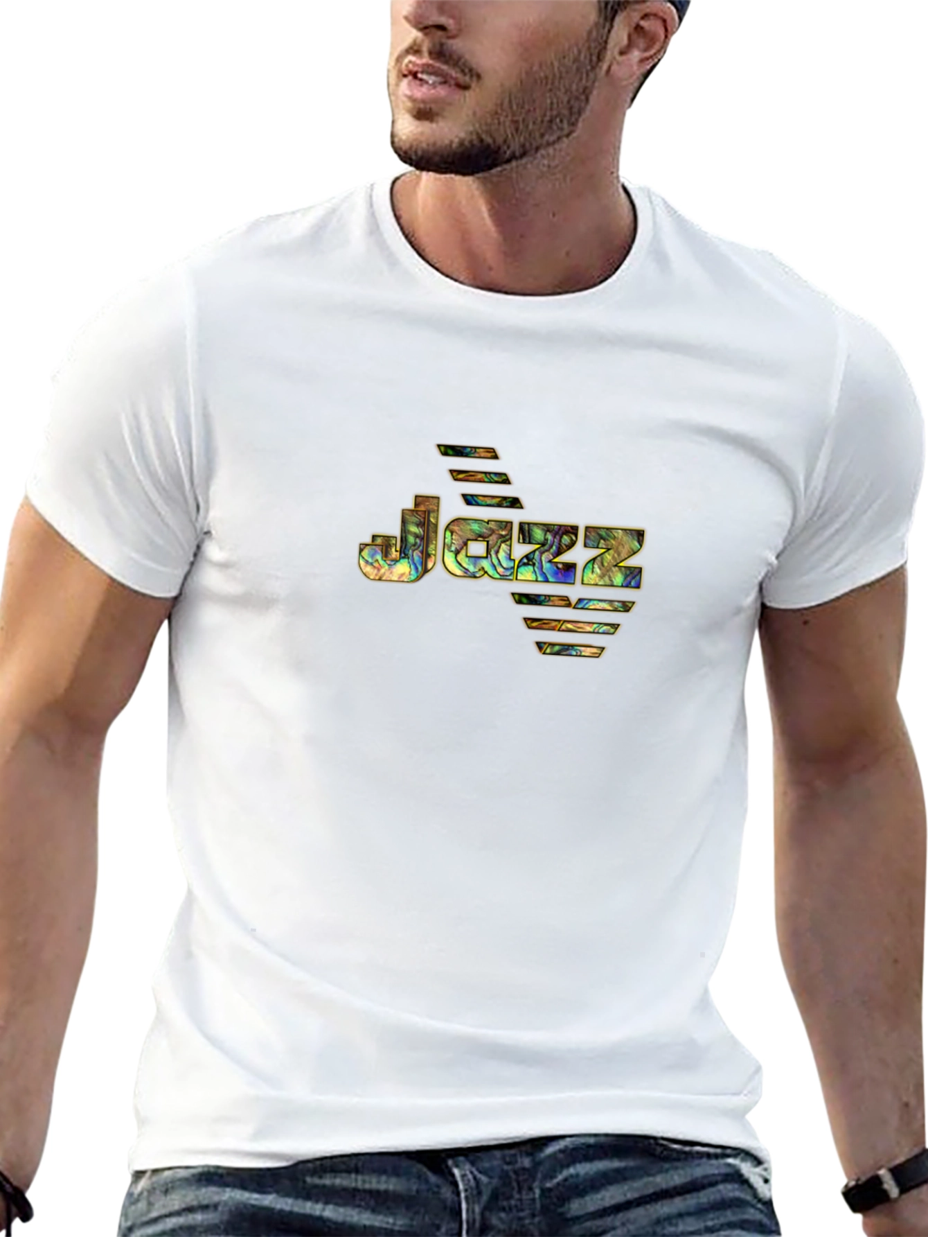 Jazz Music Graphic T-Shirt - Black
