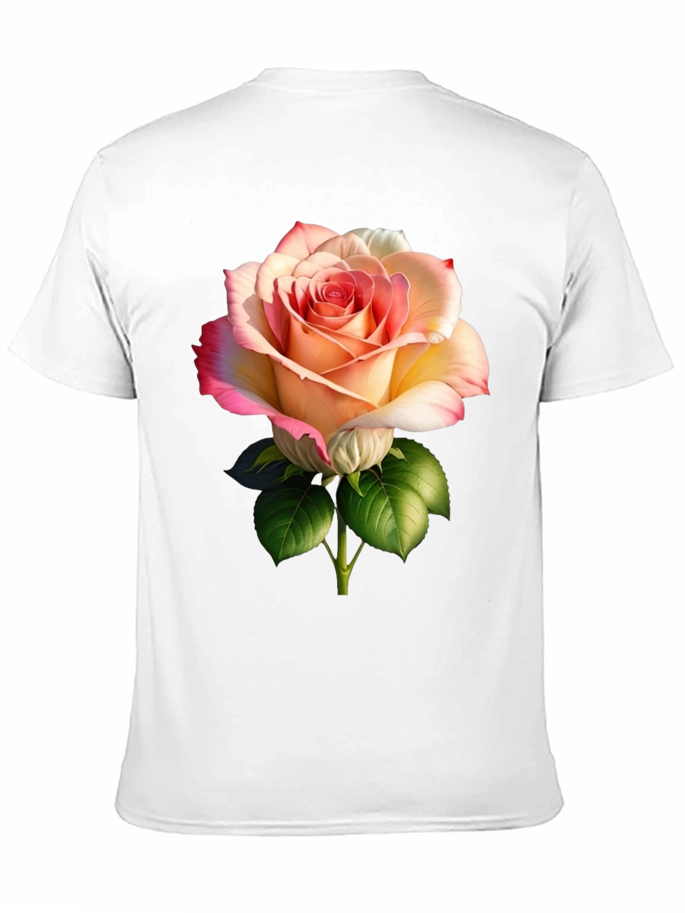 Elegant Rose Graphic Black T-Shirt