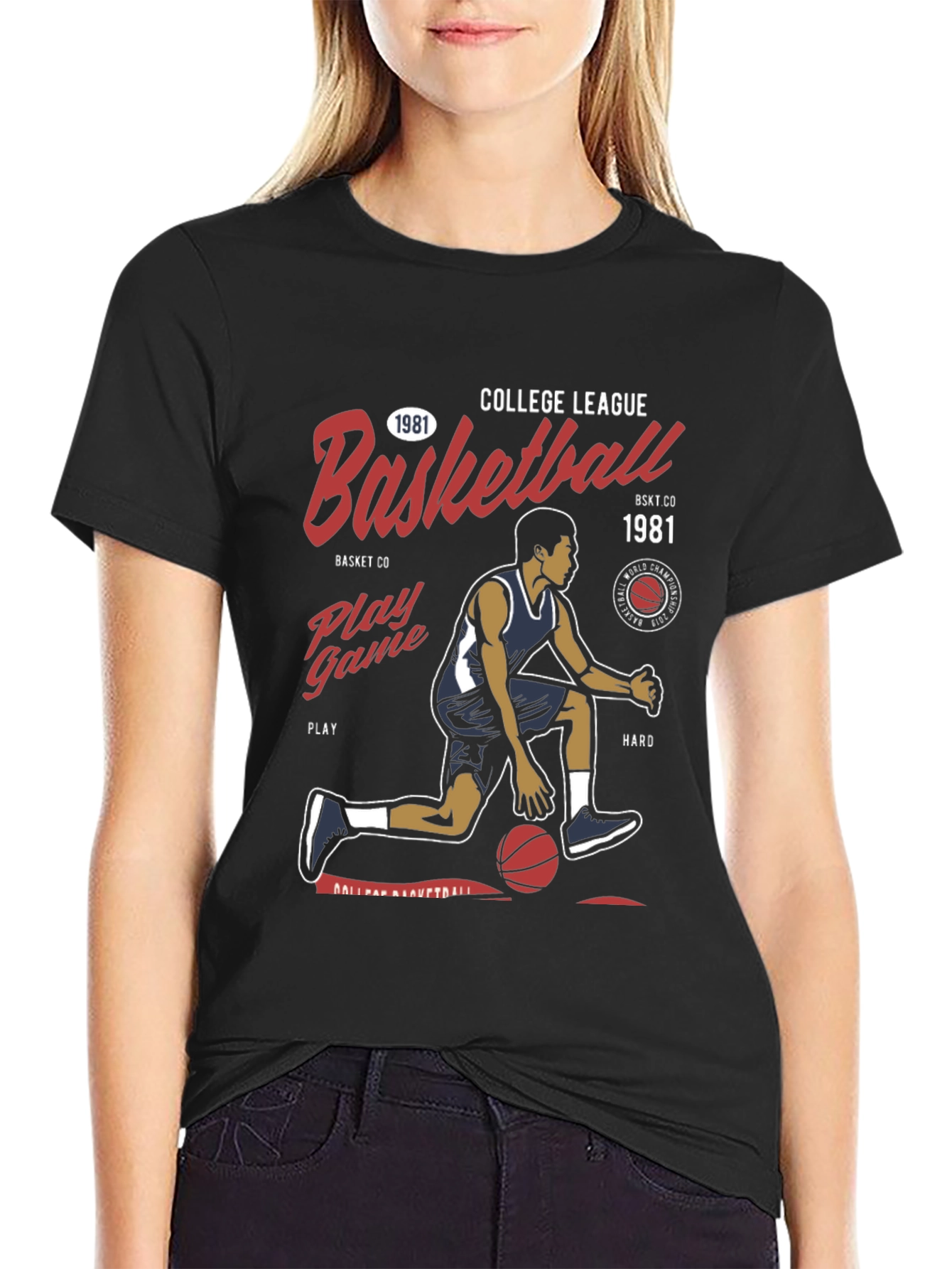 College League Basketball Graphic Tee