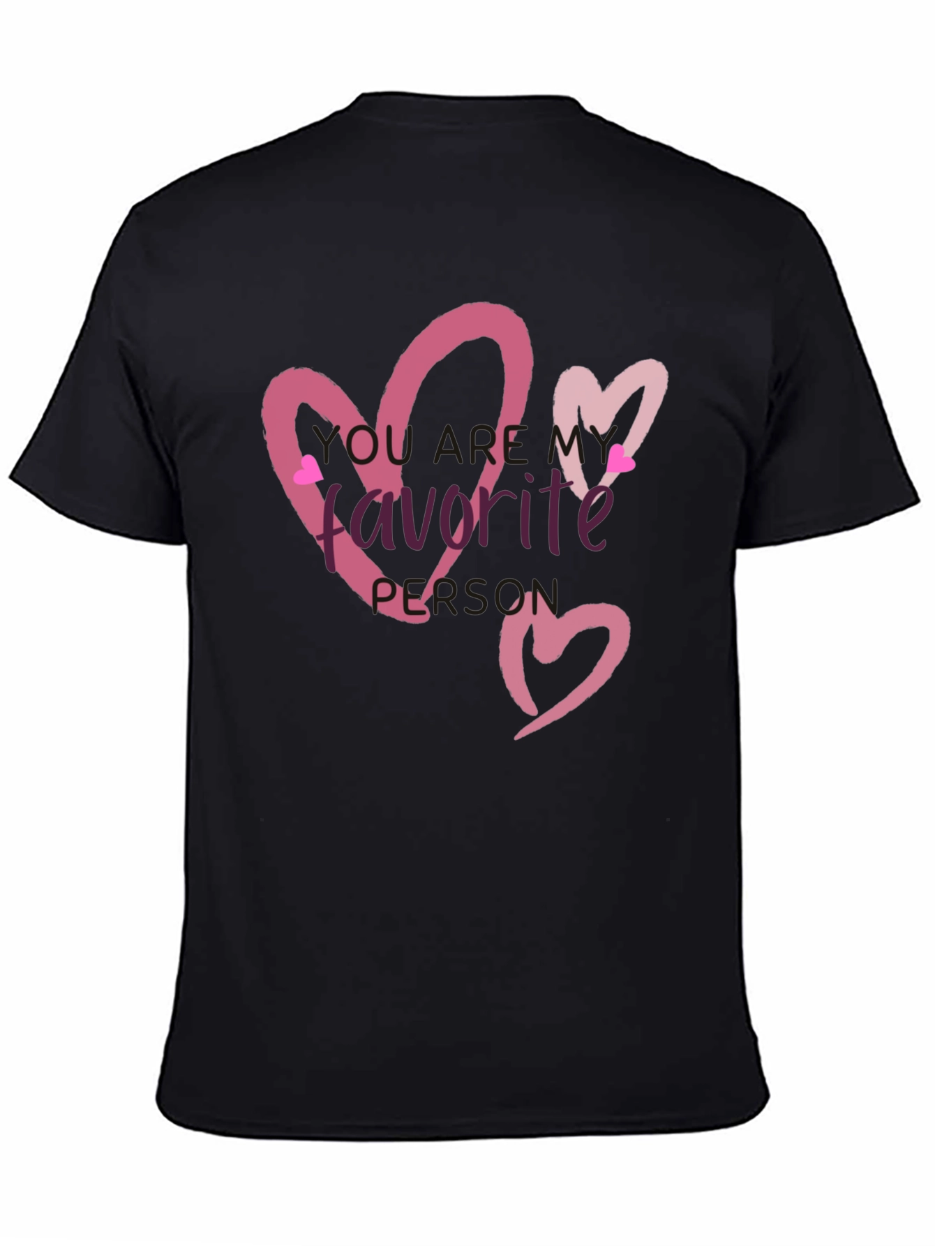 Favorite Person Heart Graphic Tee - Black