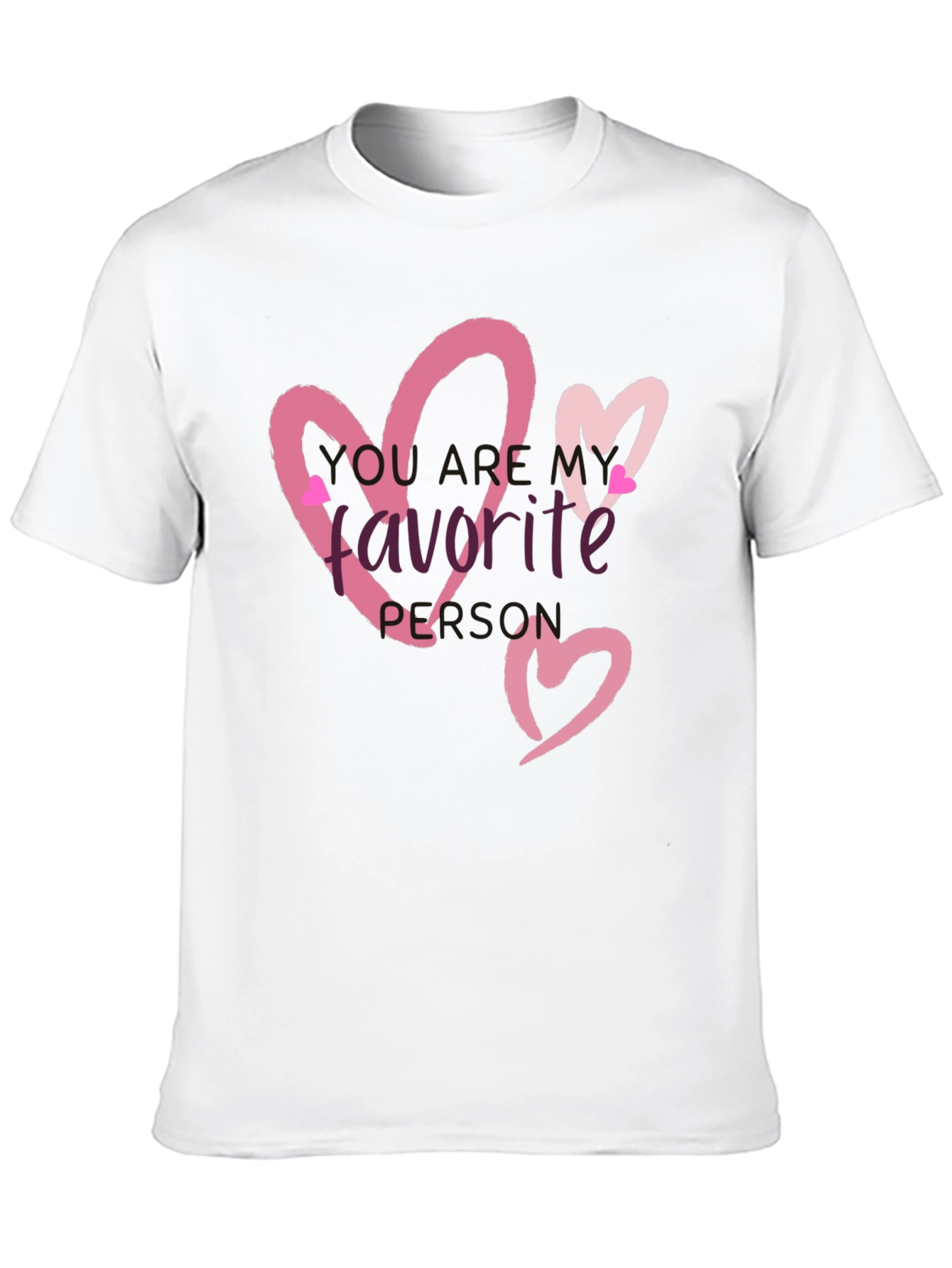 Favorite Person Heart Graphic Tee - Black