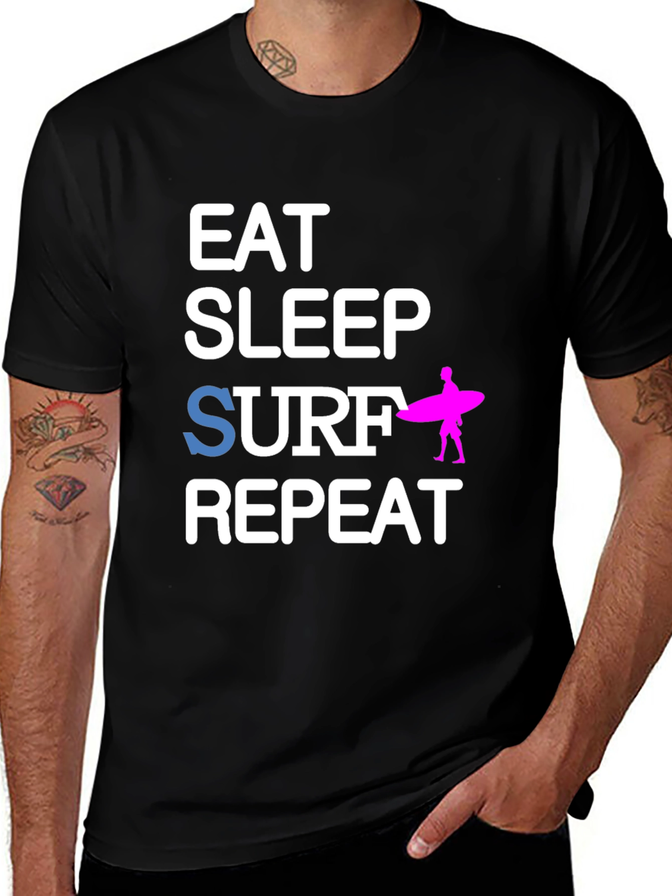 Eat Sleep Surf Repeat Graphic Tee